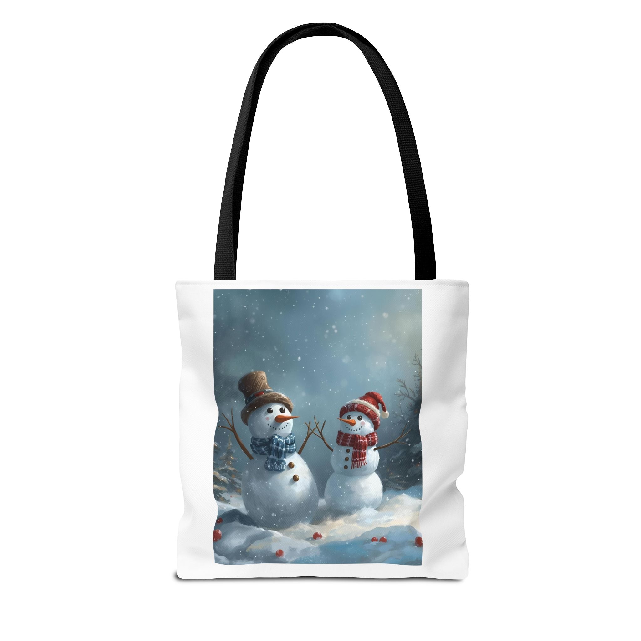 Christmas Snowman Holiday Tote Bag, Festive Bag for Christmas, Winter Shopping, Gift for Her, Reusable Eco-Friendly, Merry Holidays