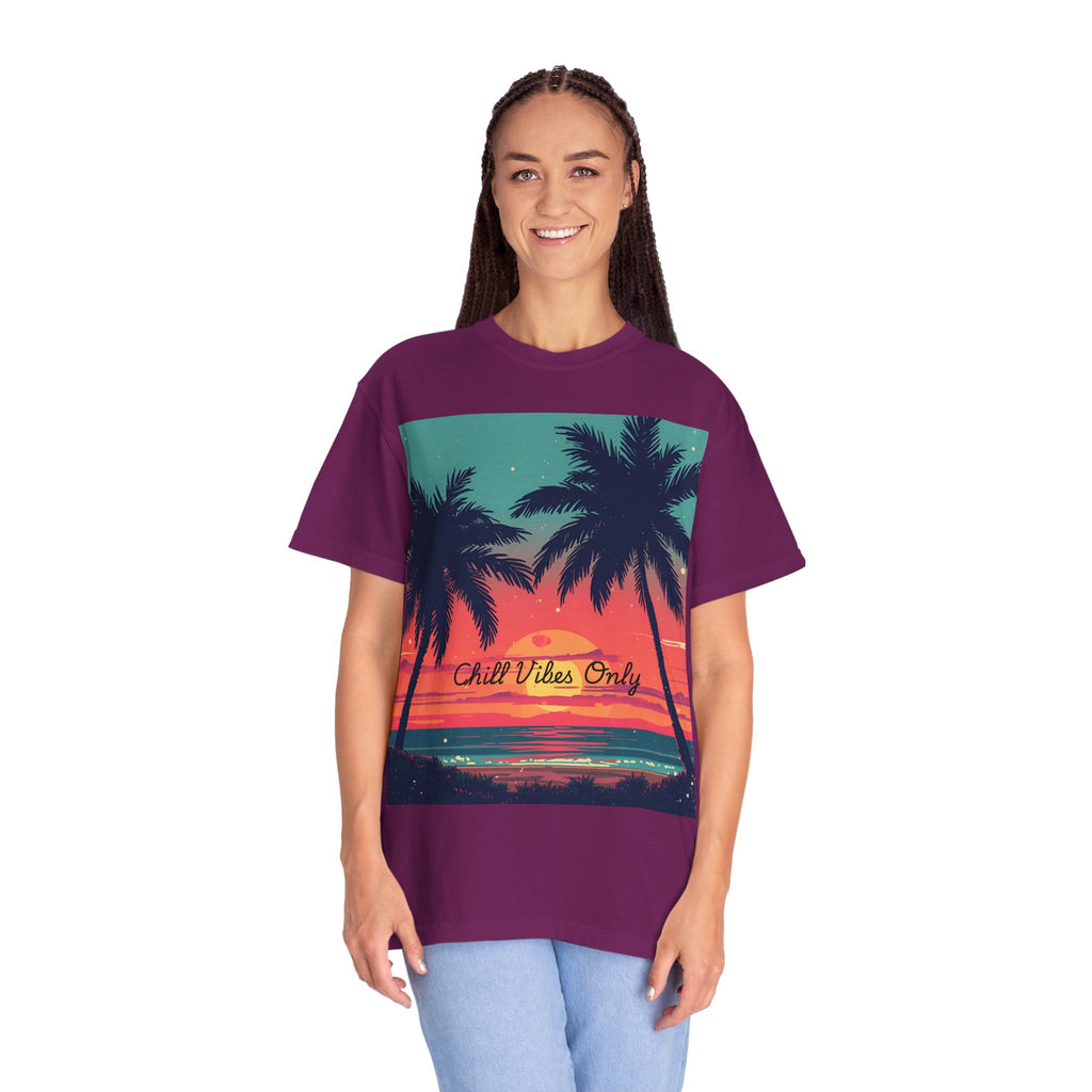 Tropical Sunset Unisex Garment-Dyed T-shirt