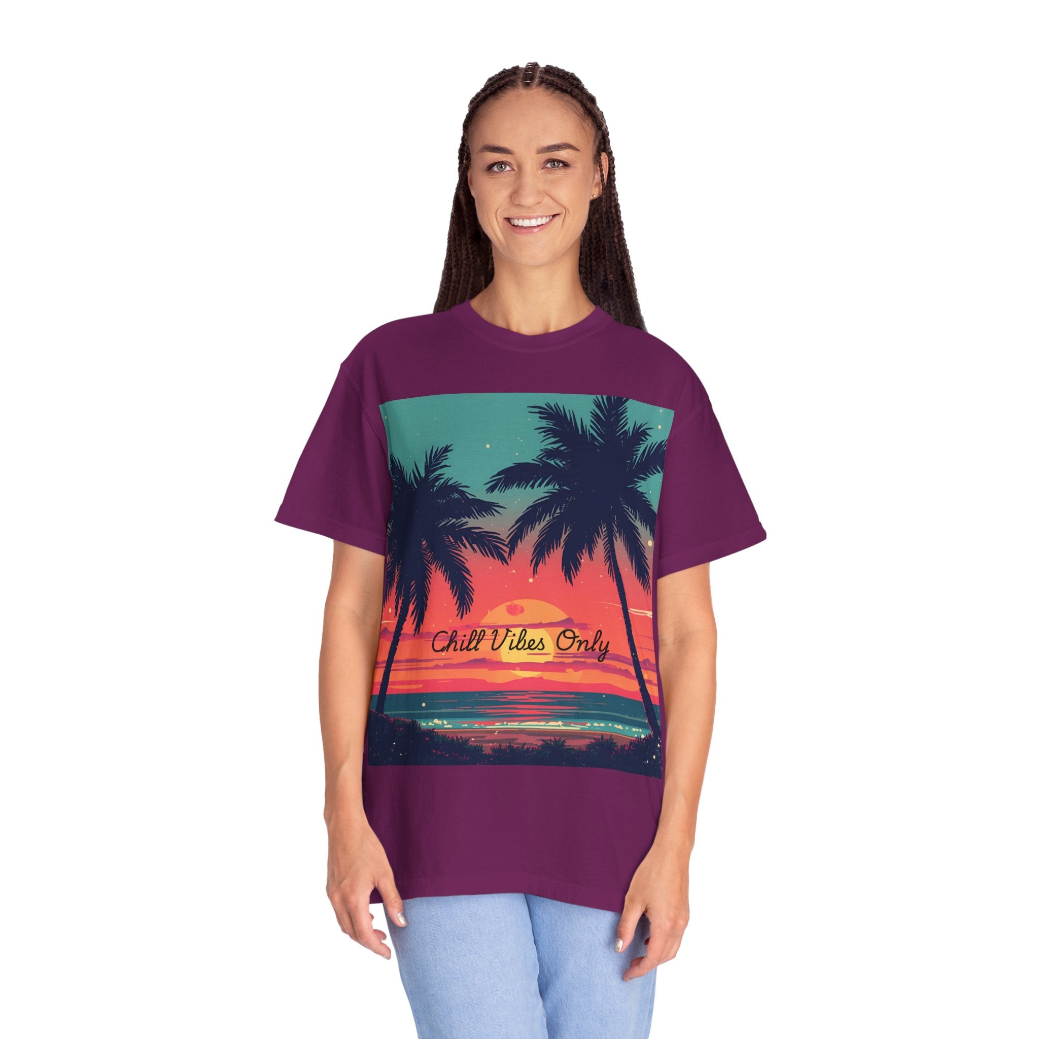 Tropical Sunset Unisex Garment-Dyed T-shirt