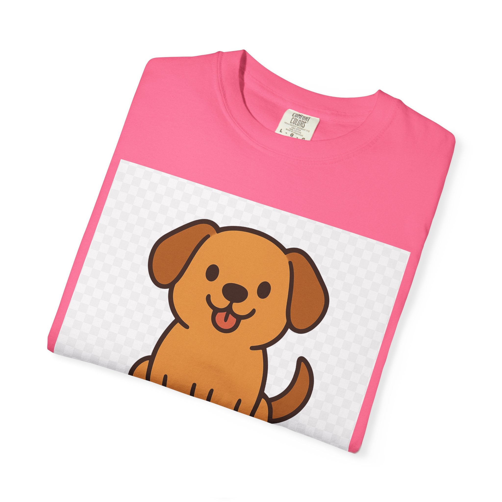 Dog Lover Garment-Dyed T-Shirt, Cute Animal Tee, Pet Parent Gift, Casual Dog Shirt, Unisex Doggy Apparel