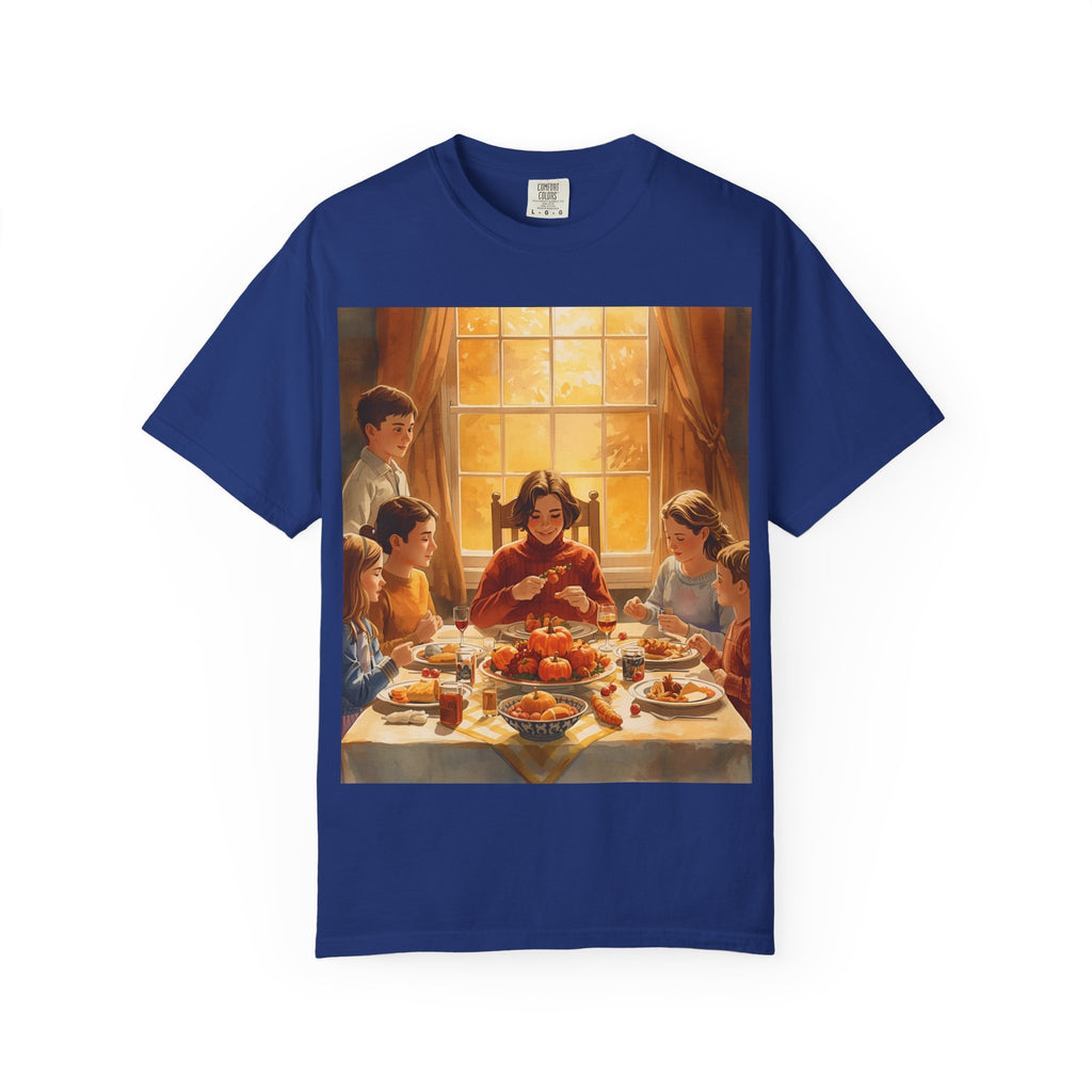 Thankful Family Dinner Unisex T-shirt, Family Gathering Shirt, Festive Apparel, Casual Wear, Fall Celebration Tee