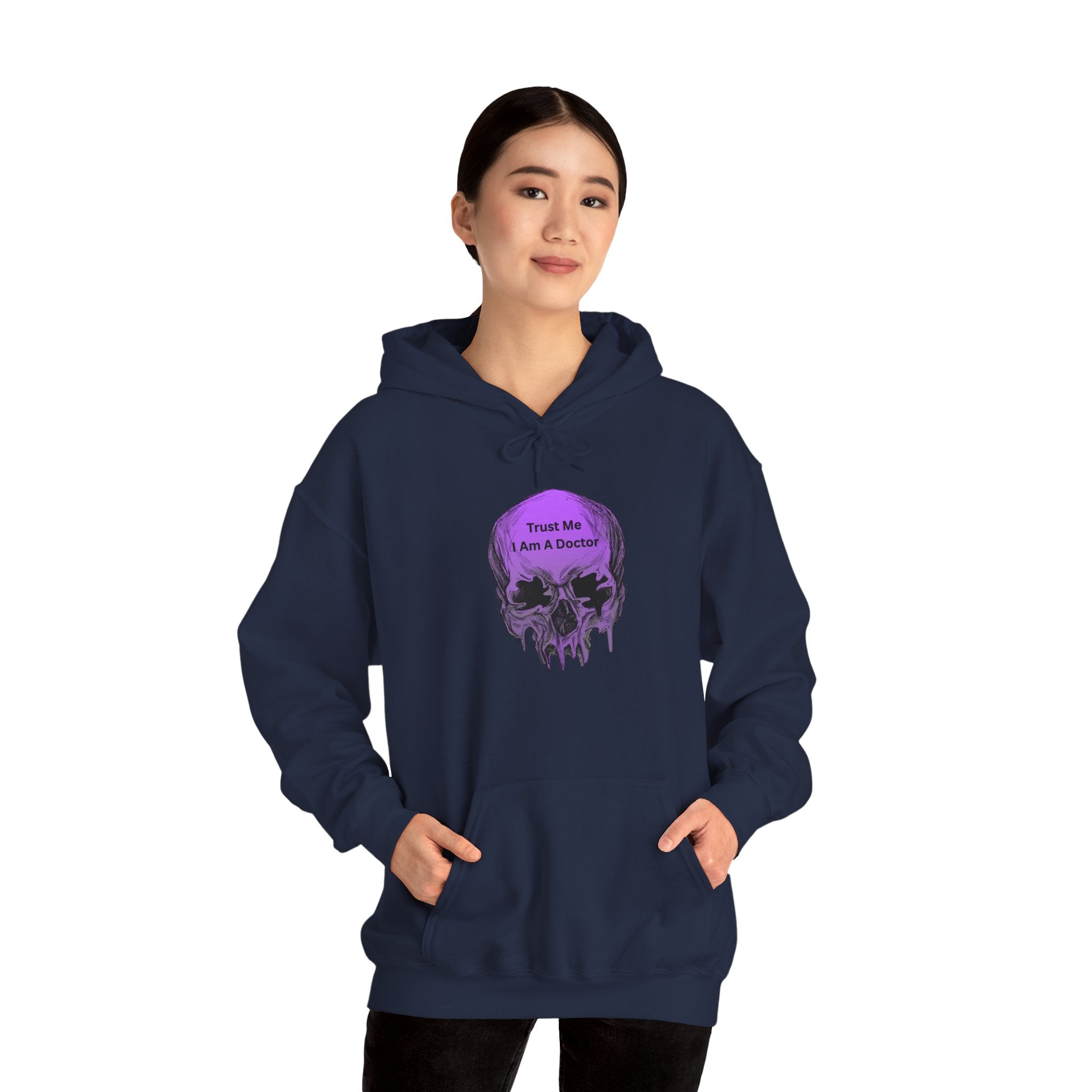 Skull Graphic Hoodie - Trust Me I Am A Boosted Spirit, Cozy Sweatshirt for Halloween, Casual Wear, Unique Gift