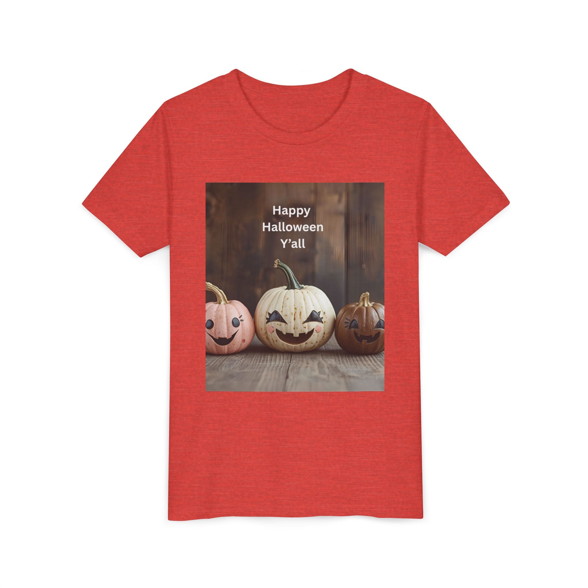 Happy Halloween Youth Tee, Kids Halloween Shirt, Pumpkin T-Shirt, Fall Festival Apparel, Trick or Treat Wear, Spooky Season Top