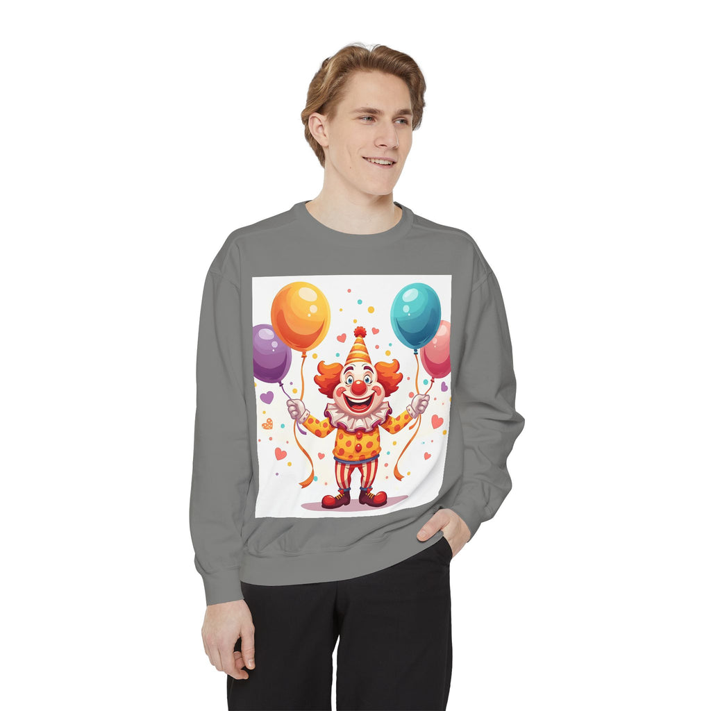 Funny Clown Unisex Garment-Dyed Sweatshirt