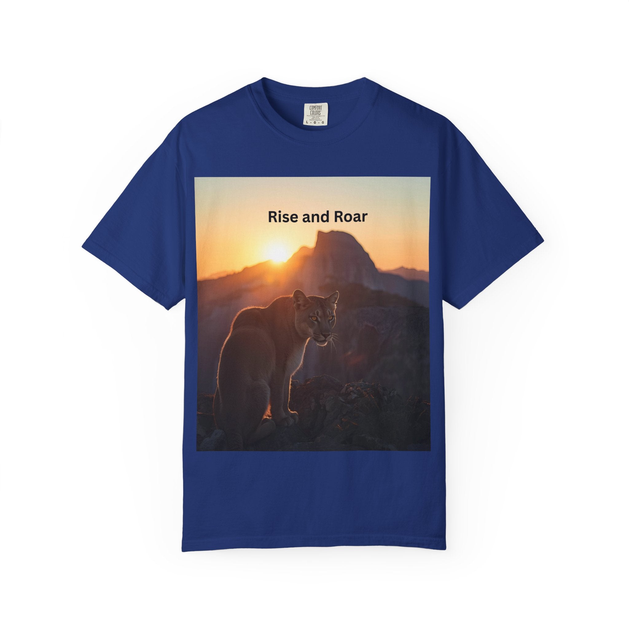 Rise And Roar Sunrise Mountain Lion T-Shirt, Rise and Roar Tee, Unisex Cotton Shirt, Graphic Tee for Nature Lovers, Adventure Apparel, Gifts for [...]