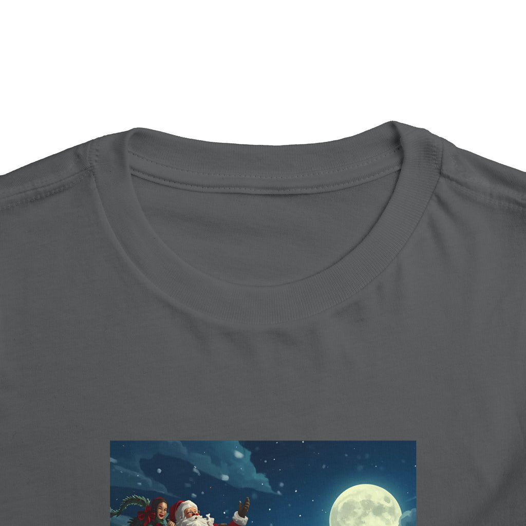 Christmas Santa Sleigh Toddler Short Sleeve Tee