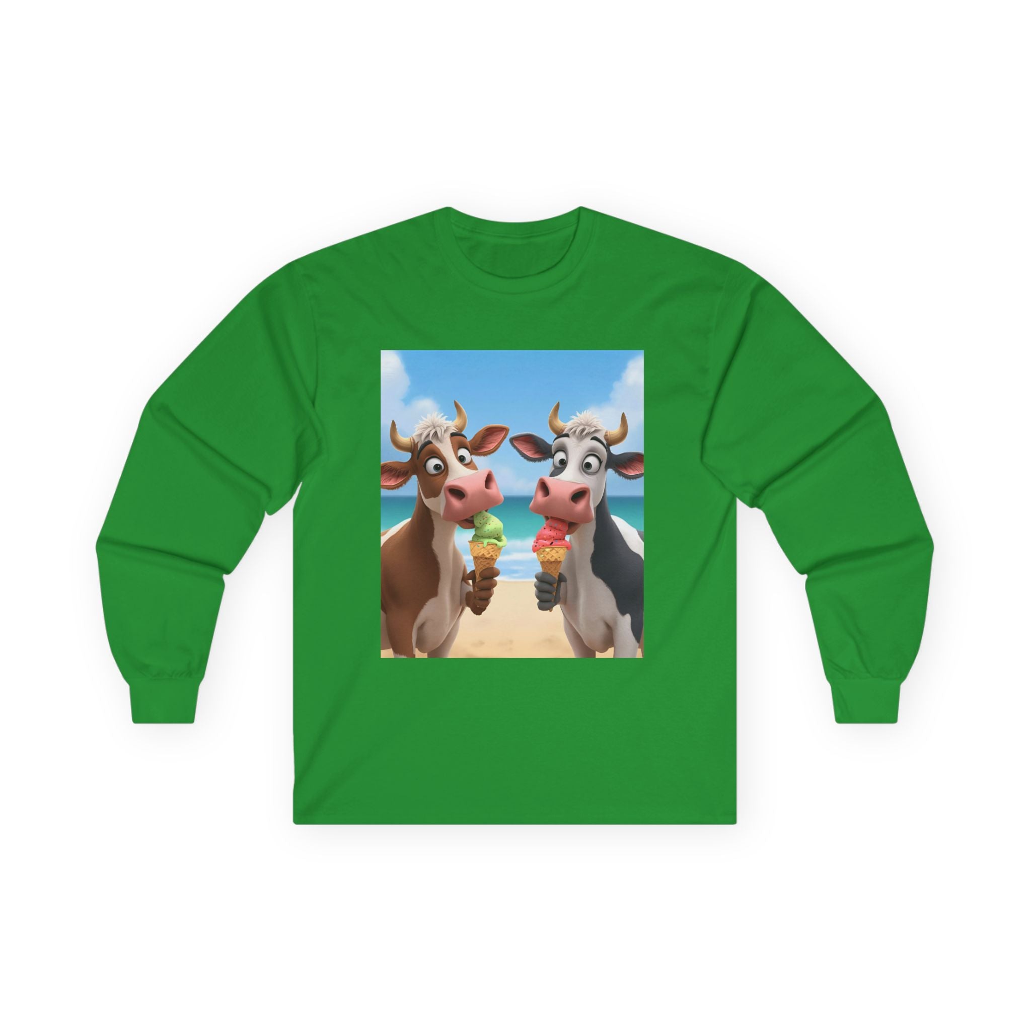 Funny Beach Cows Unisex Ultra Cotton Long Sleeve Tee