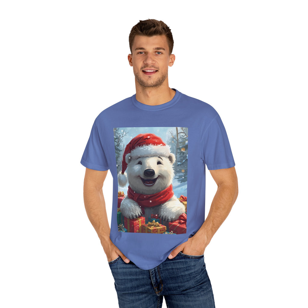 Christmas Polar Bear T-Shirt, Holiday Tee, Winter Apparel, Gift For Animal Lovers, Festive Casual Wear