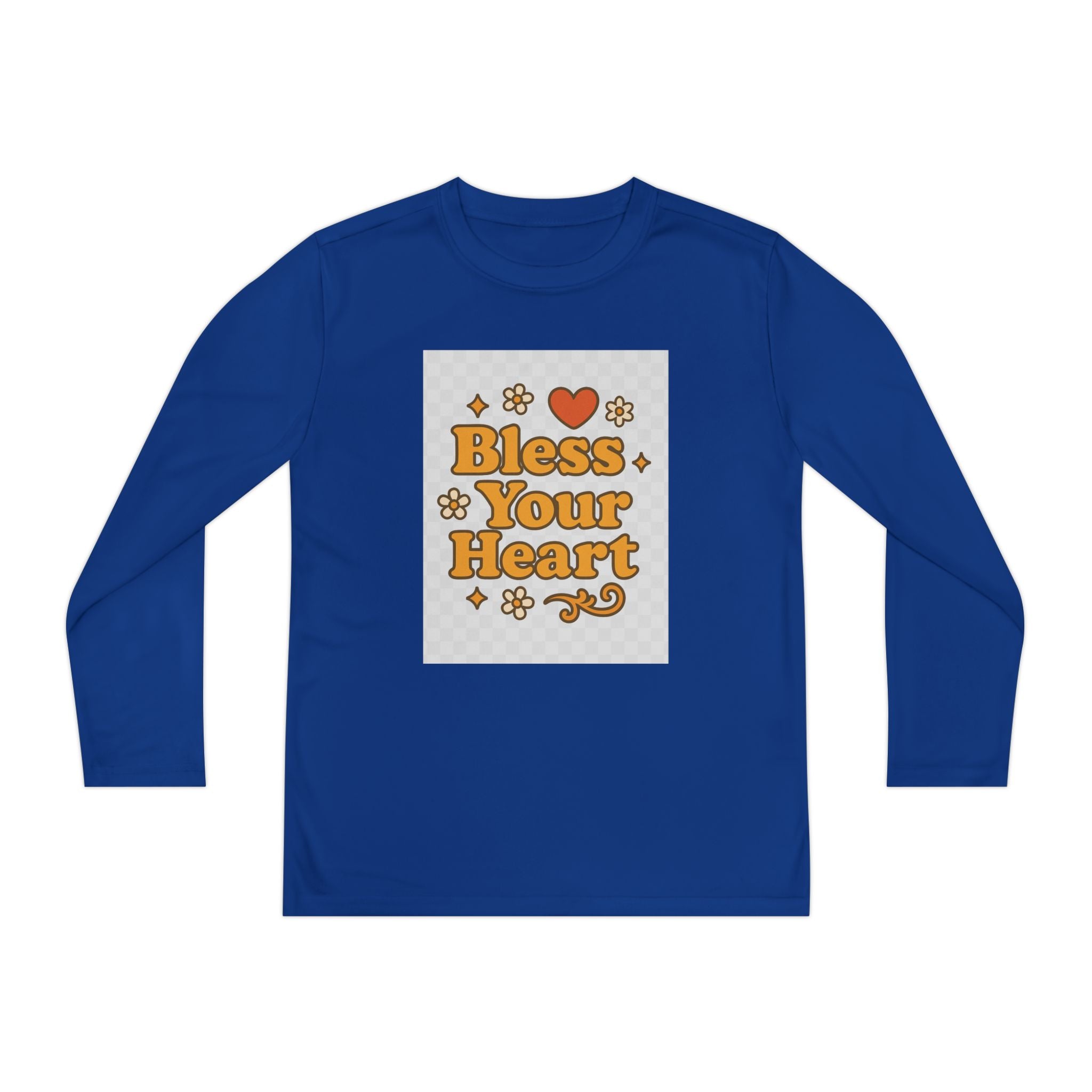 Bless Your Heart Youth Long Sleeve Competitor Tee