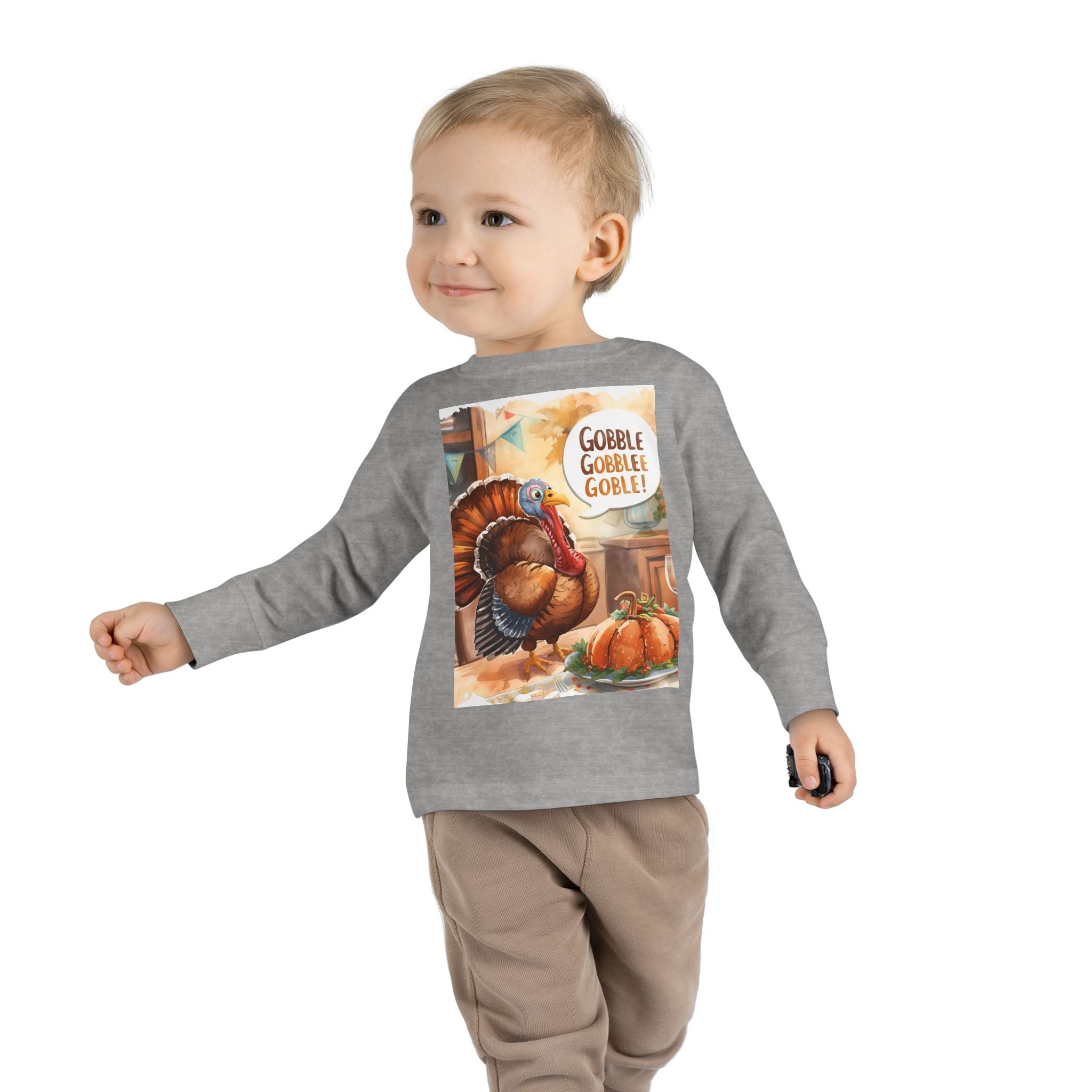 Thanksgiving Turkey Toddler Long Sleeve Tee