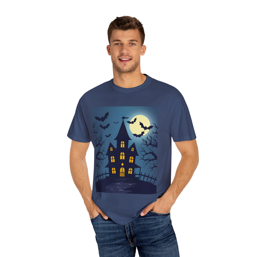 Haunted House Graphic T-Shirt | Halloween Tee, Unisex Shirt, Spooky Top, Fall Apparel, Gift for Halloween Lovers