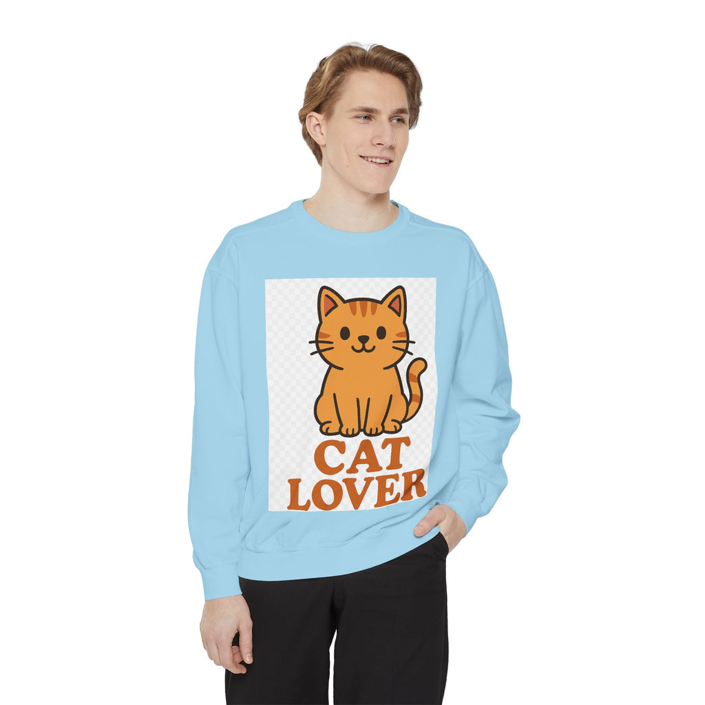 Cat Lover Unisex Garment-Dyed Sweatshirt