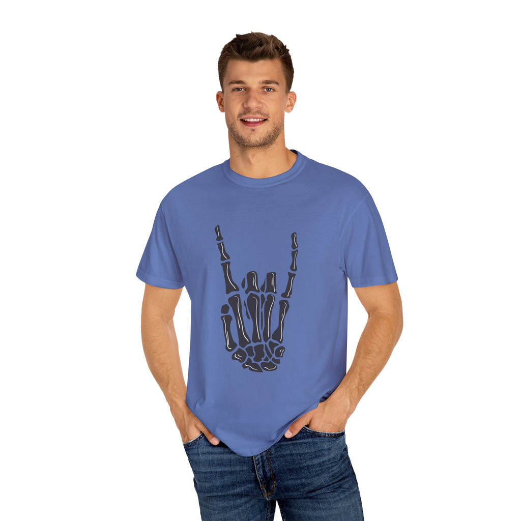 Skeleton Hand Rock On T-Shirt, Music Lover Apparel, Unisex Graphic Tee, Festival Outfit, Halloween Costume, Soft Cotton Shirt