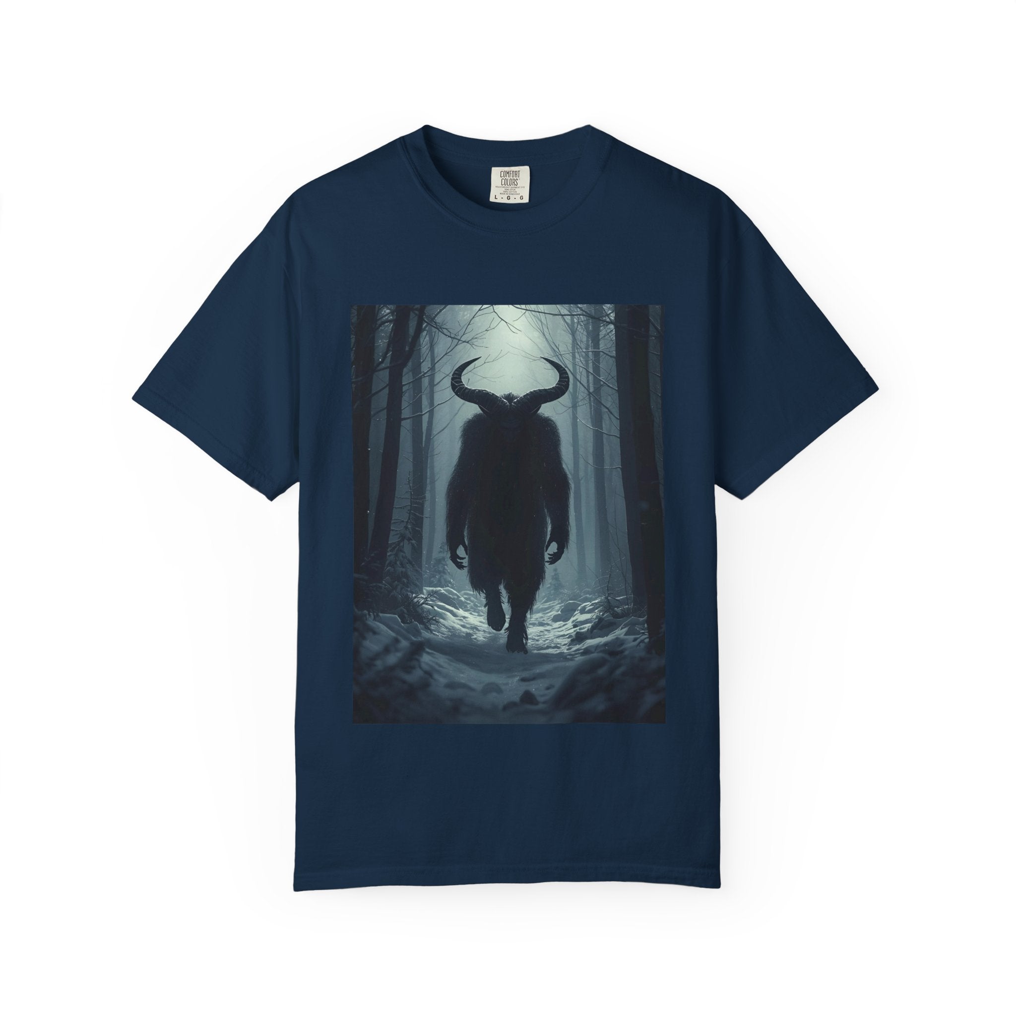 Spooky Forest Creature T-Shirt | Unisex Garment-Dyed Tee | Nature Lover Apparel, Graphic Tee, Gift for Him, Outdoor Adventure Wear