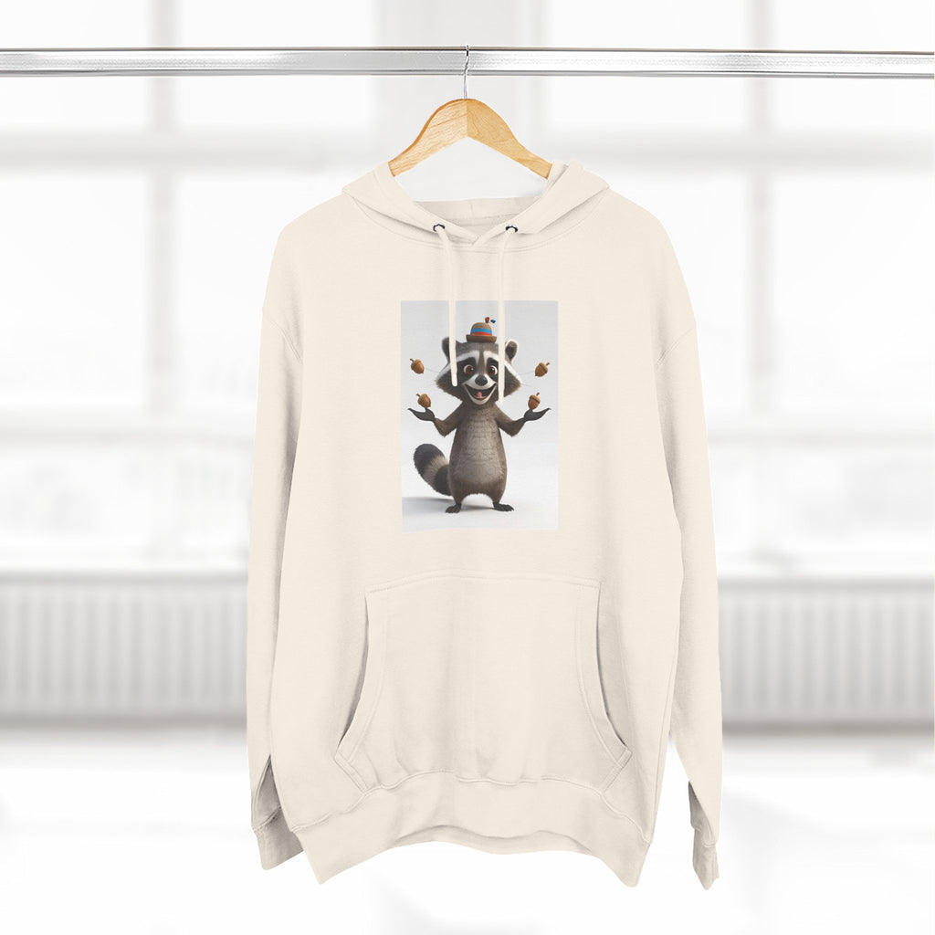Raccoon Three-Panel Fleece Hoodie