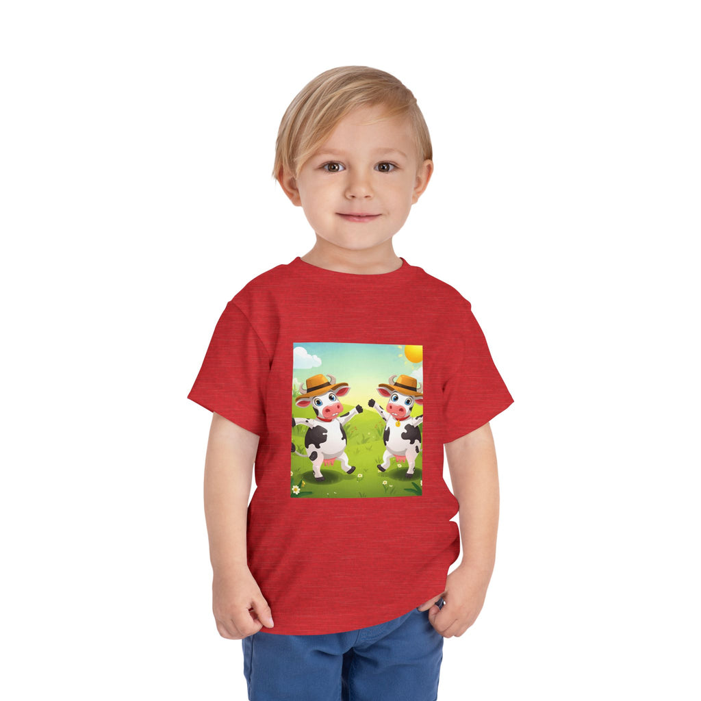 Cute Cow Fun Farm Toddler Short Sleeve Tee