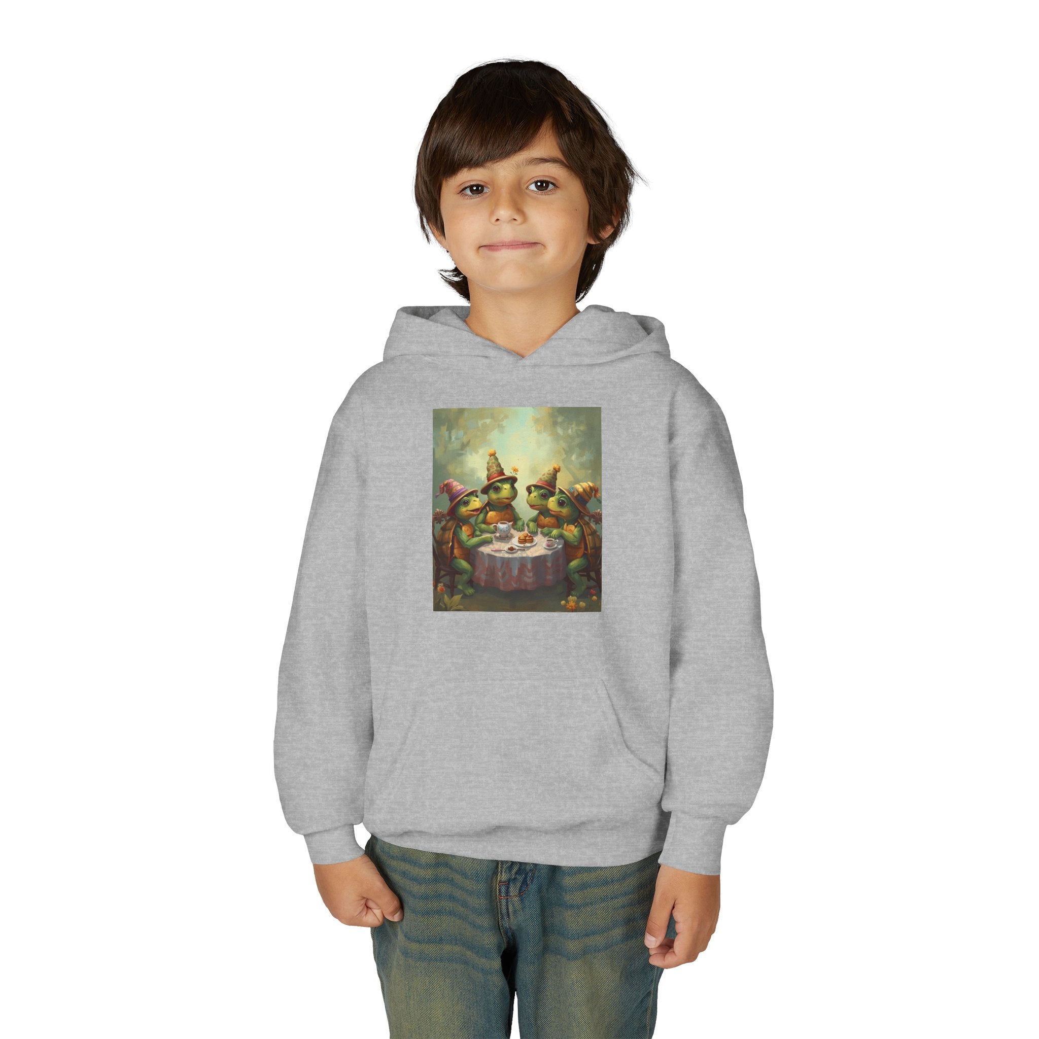 Whimsical Turtle Youth Heavy Blend Hooded Sweatshirt