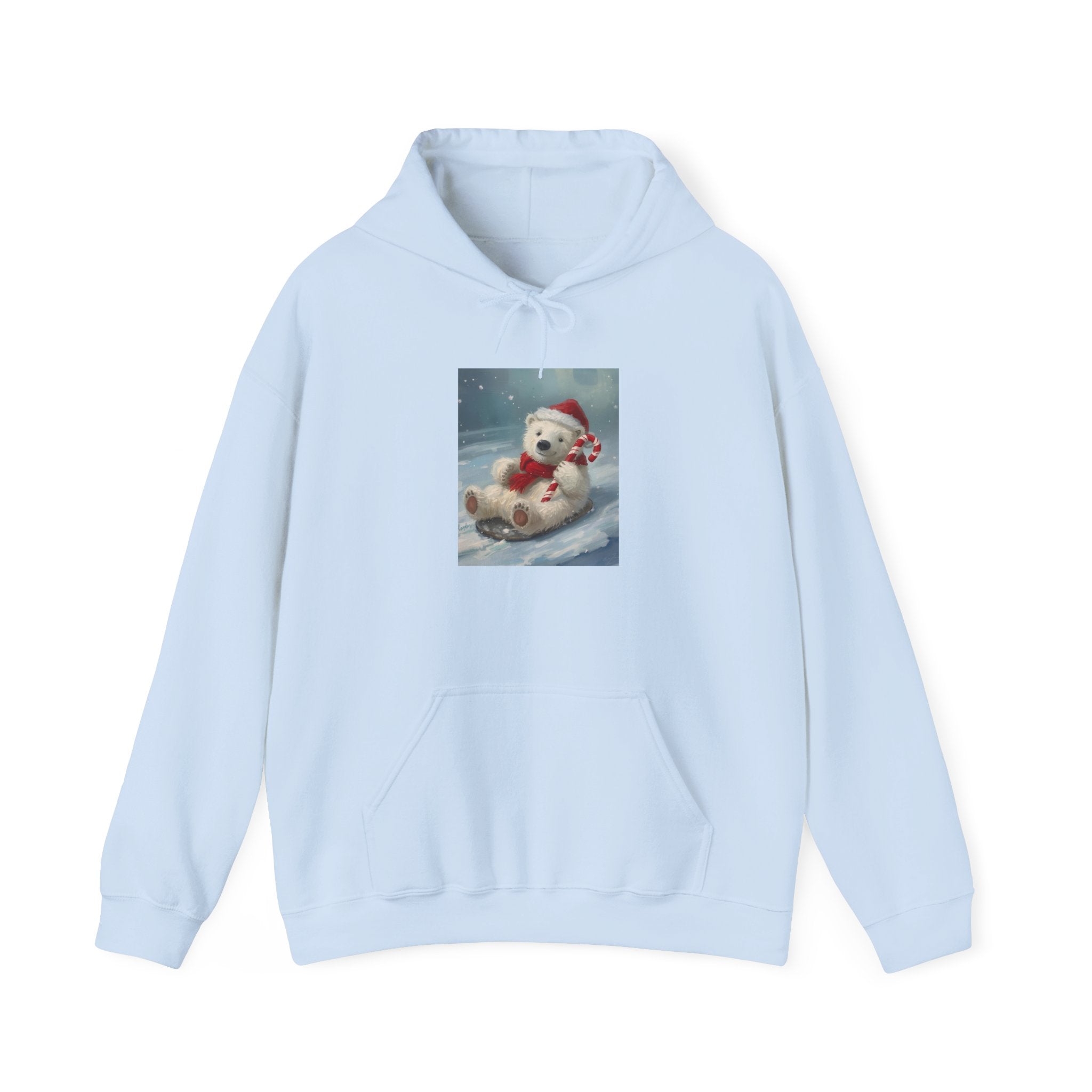 Cozy Holiday Bear Hoodie, Cute Winter Sweatshirt, Christmas Gift, Unisex Sweater, Warm Apparel for Winter Fun