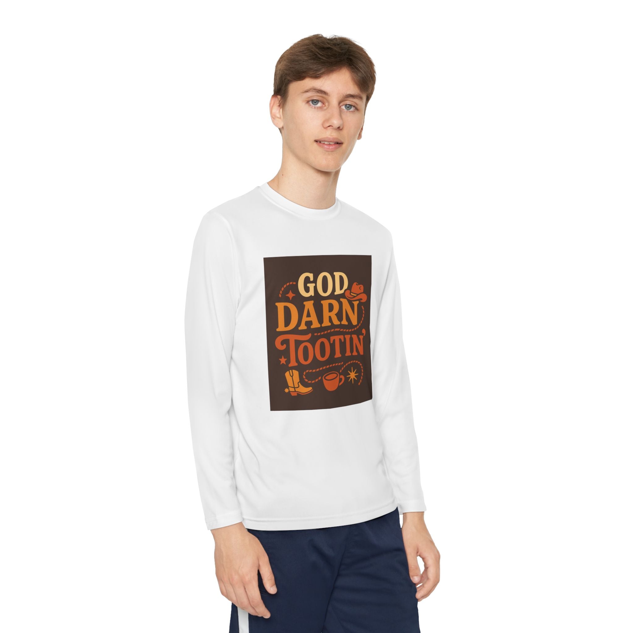 God Darn Tootin Youth Long Sleeve Competitor Tee