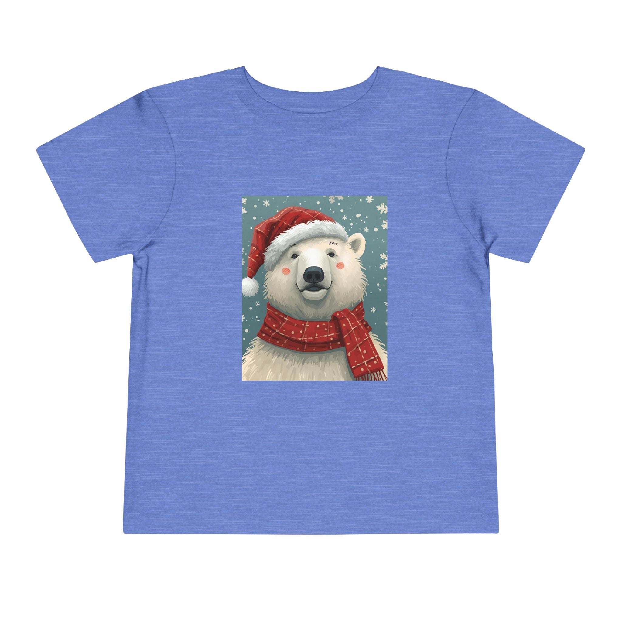 Adorable Holiday Polar Bear Toddler Tee, Christmas Gift, Cute Winter Shirt, Kids Fashion, Seasonal Apparel