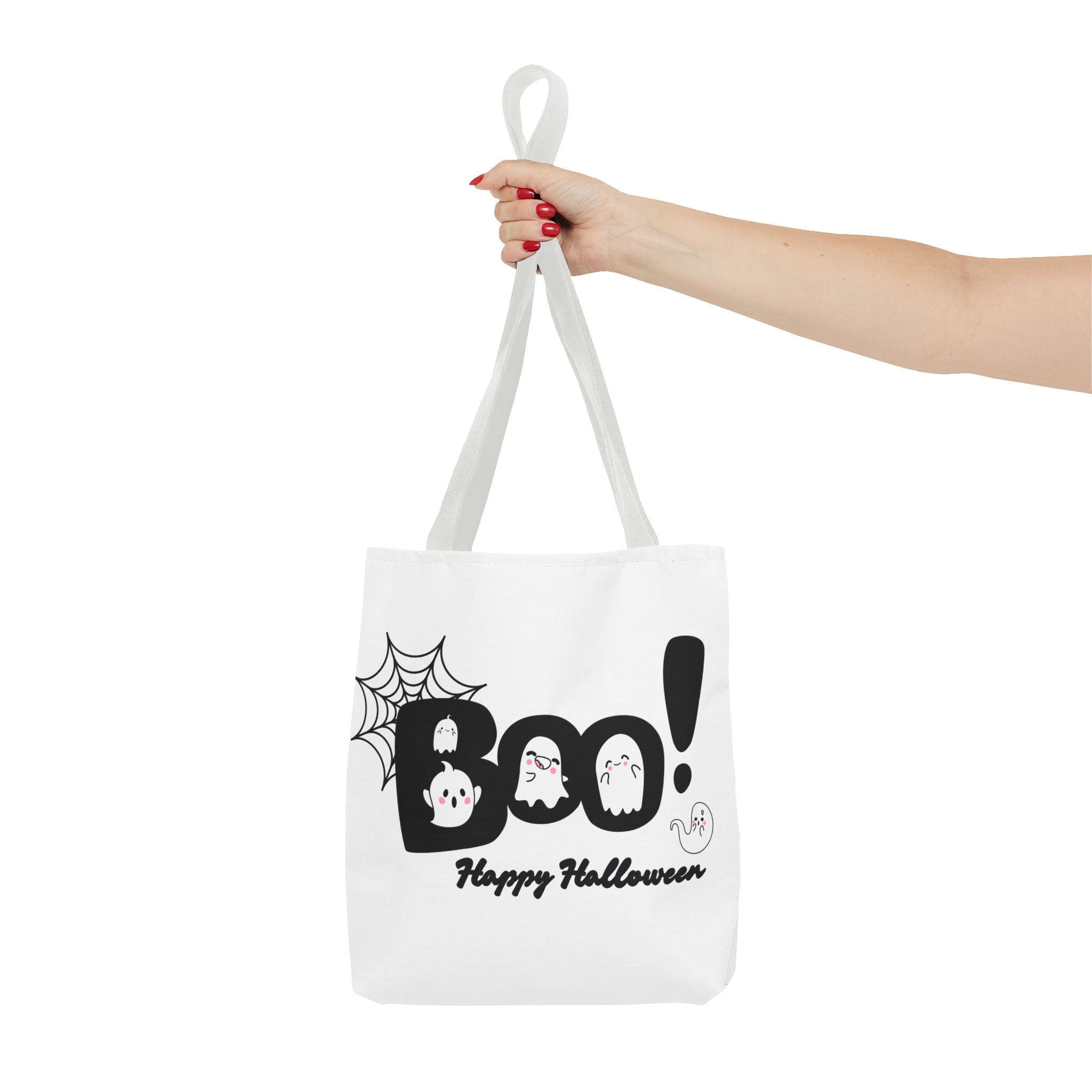 Halloween Boo Tote Bag with Boo! Design, Spooky Ghosts, Trick or Treat, Fall Decor, Seasonal Gift