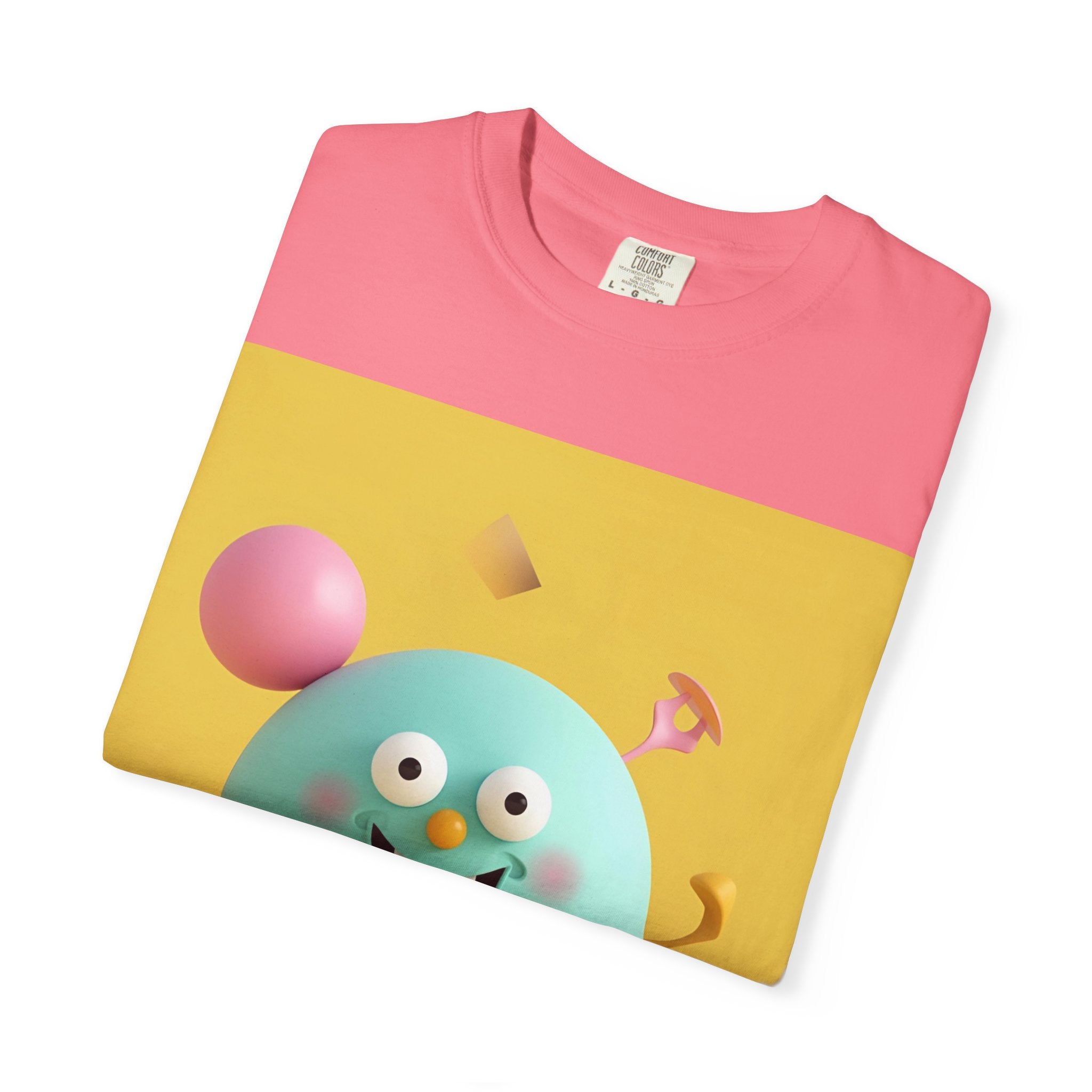 Playful Colorful Cartoon T-Shirt, Fun Graphic Tee, Summer Casual Wear, Gift for Kids and Adults, Birthday Party Outfit, Unique Design