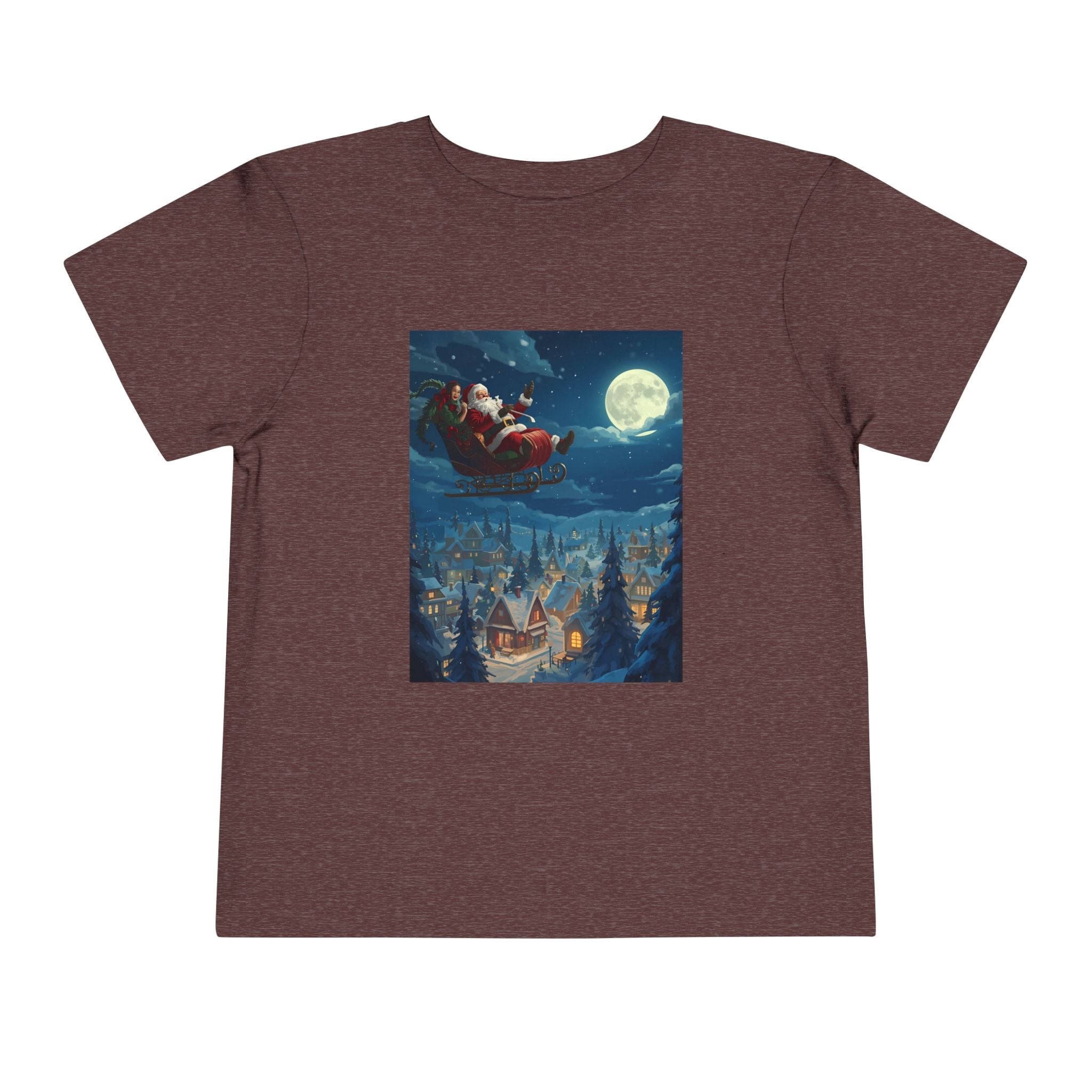 Christmas Santa Sleigh Toddler Short Sleeve Tee