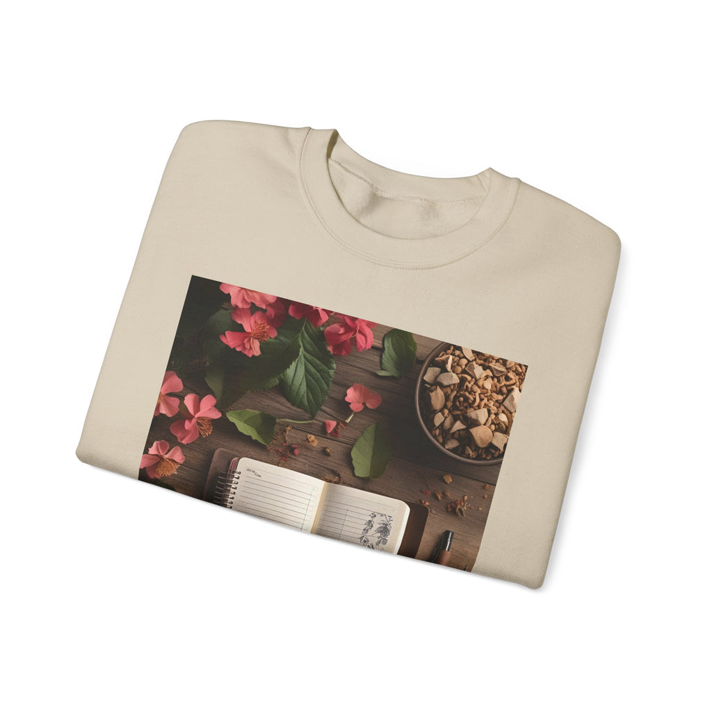 Floral Inspirational Sweatshirt | Cozy Crewneck for Writers, Nature Lovers, Journal Enthusiasts, Perfect Gift for Friends