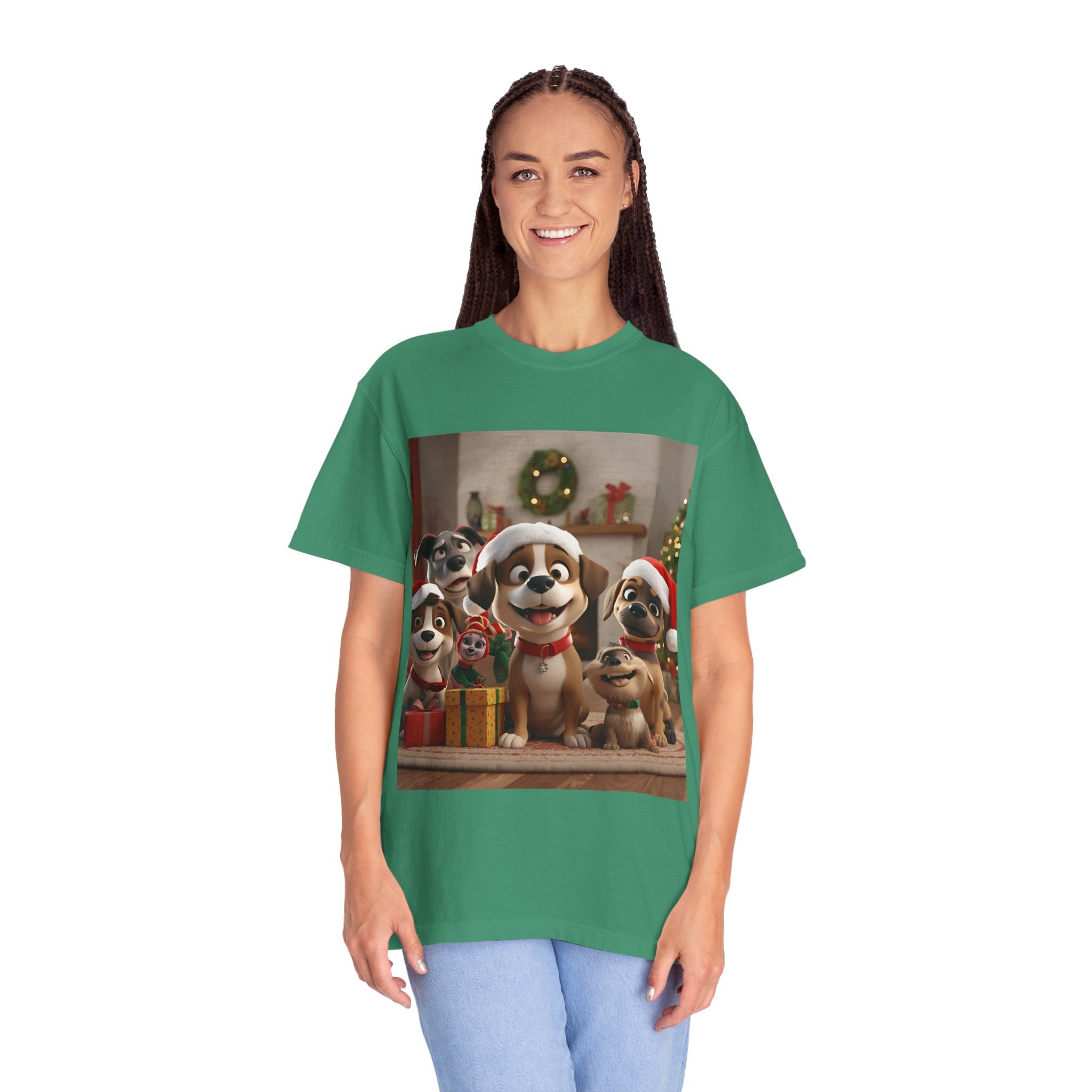 Cute Christmas Festive Dog Holiday T-Shirt | Pet Lover Gift, Christmas Shirt, Unisex Casual Tee, Cute Animal Apparel, Holiday Spirit Outfit