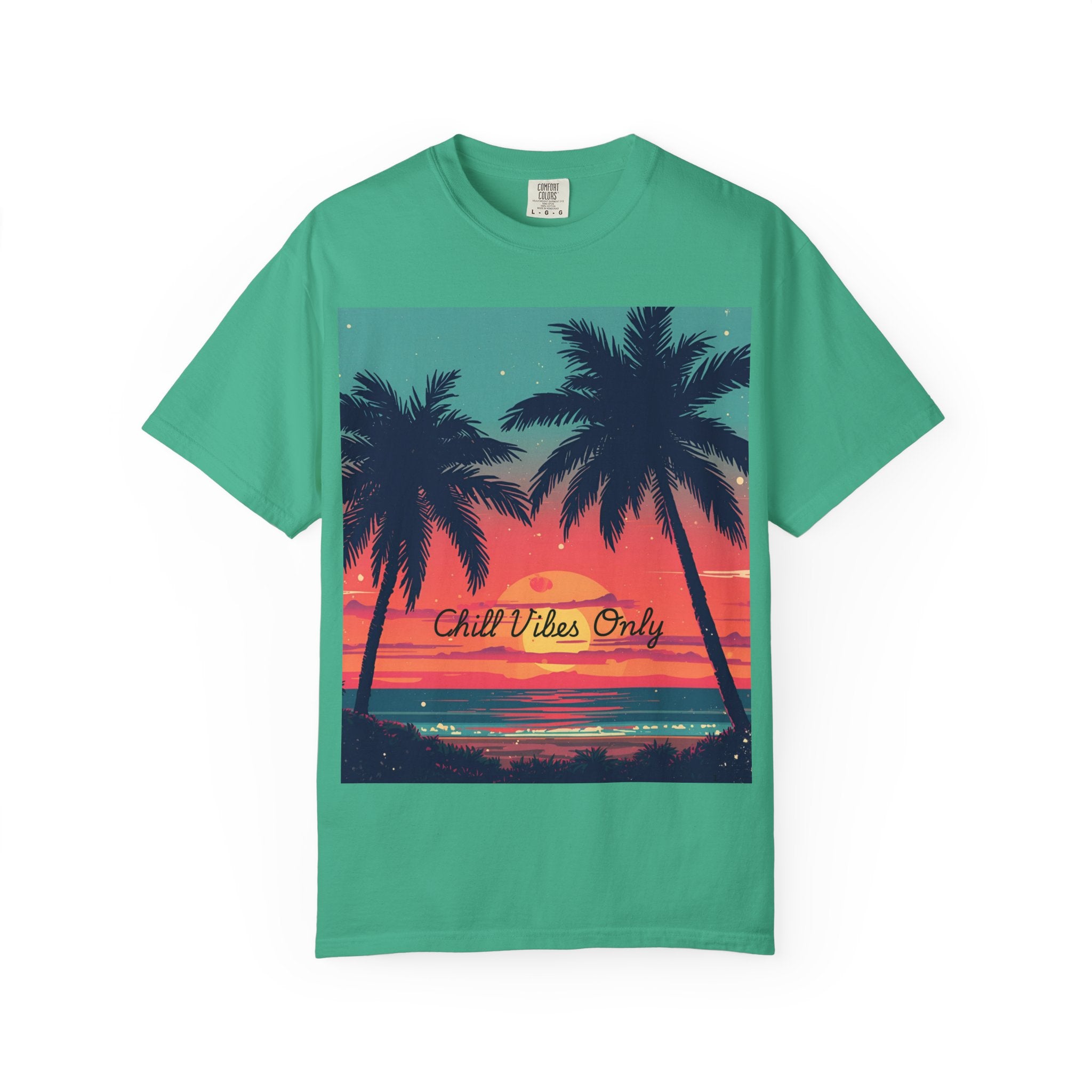 Tropical Sunset Unisex Garment-Dyed T-shirt