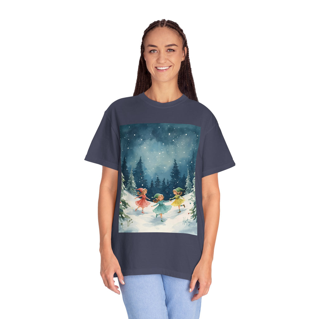 Whimsical Winter T-Shirt, Cozy Graphic Tee, Holiday Apparel, Gift for Her, Seasonal Fashion, Unisex Tee