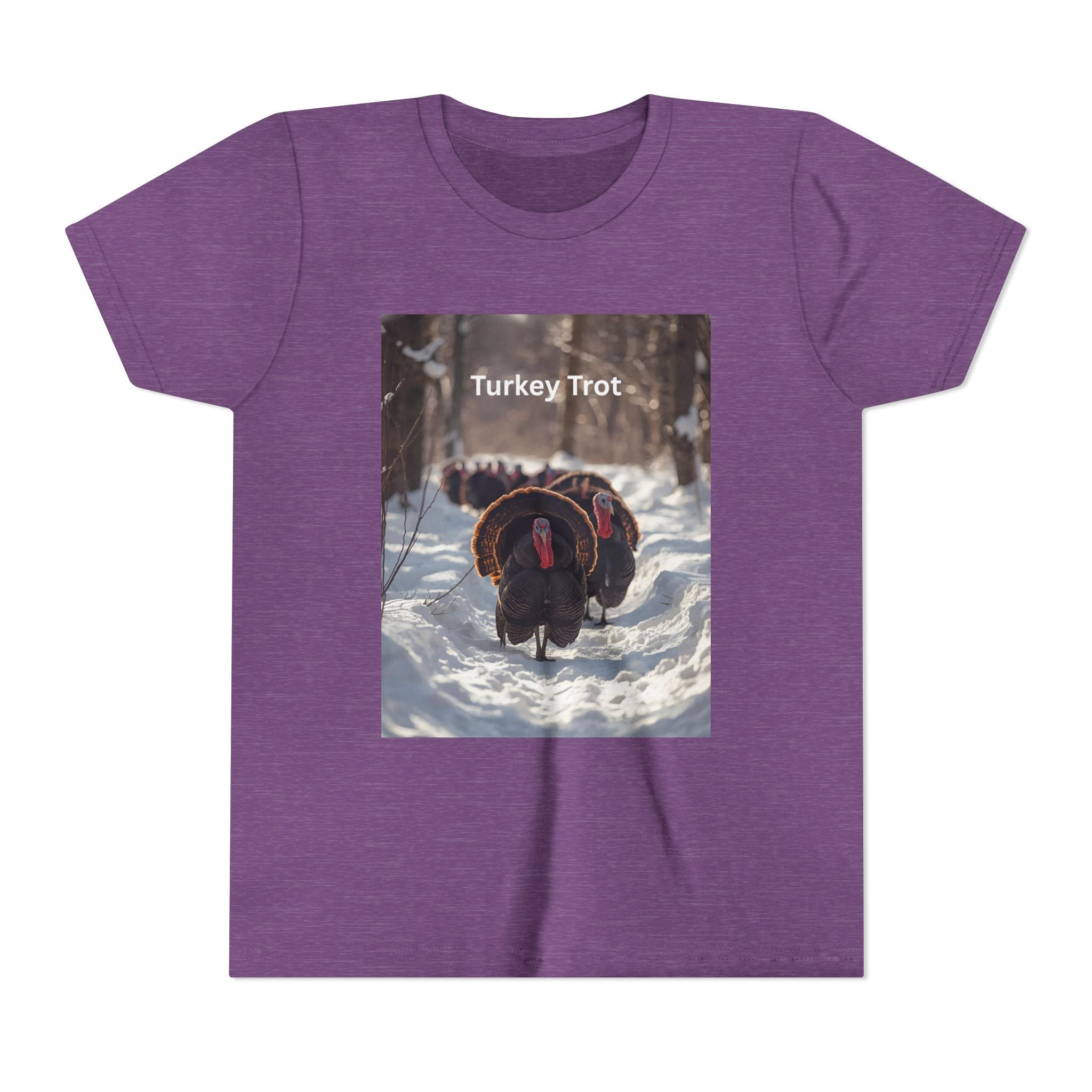 Thanksgiving Turkey Trot Youth Tee, Cute Holiday Shirt, Fall Apparel, Kids Thanksgiving Outfit, Funny Tee for Celebration