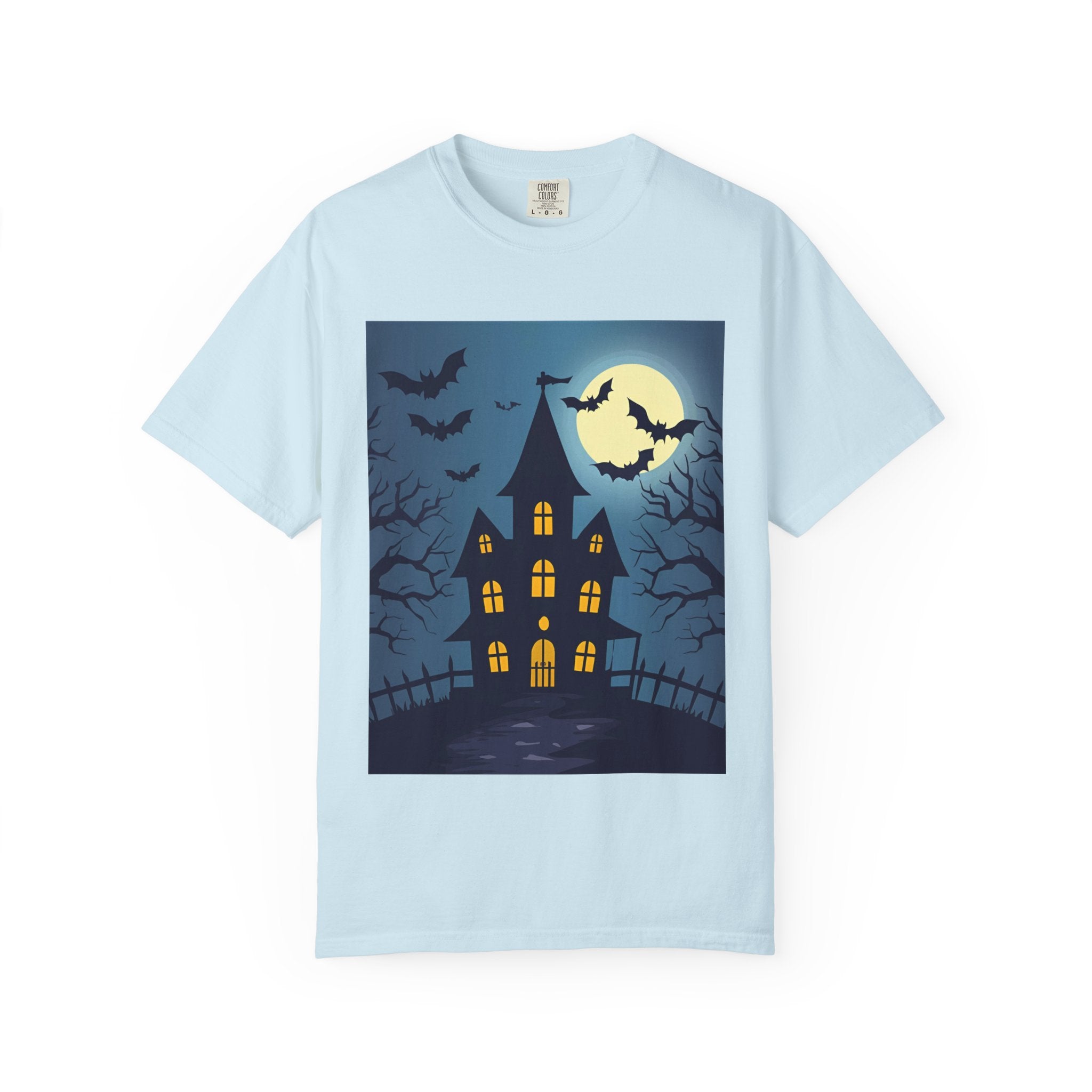 Haunted House T-Shirt, Spooky Halloween Tee, Unisex Shirt, Fall Apparel, Ghostly Graphic Tee, October Celebration Outfit