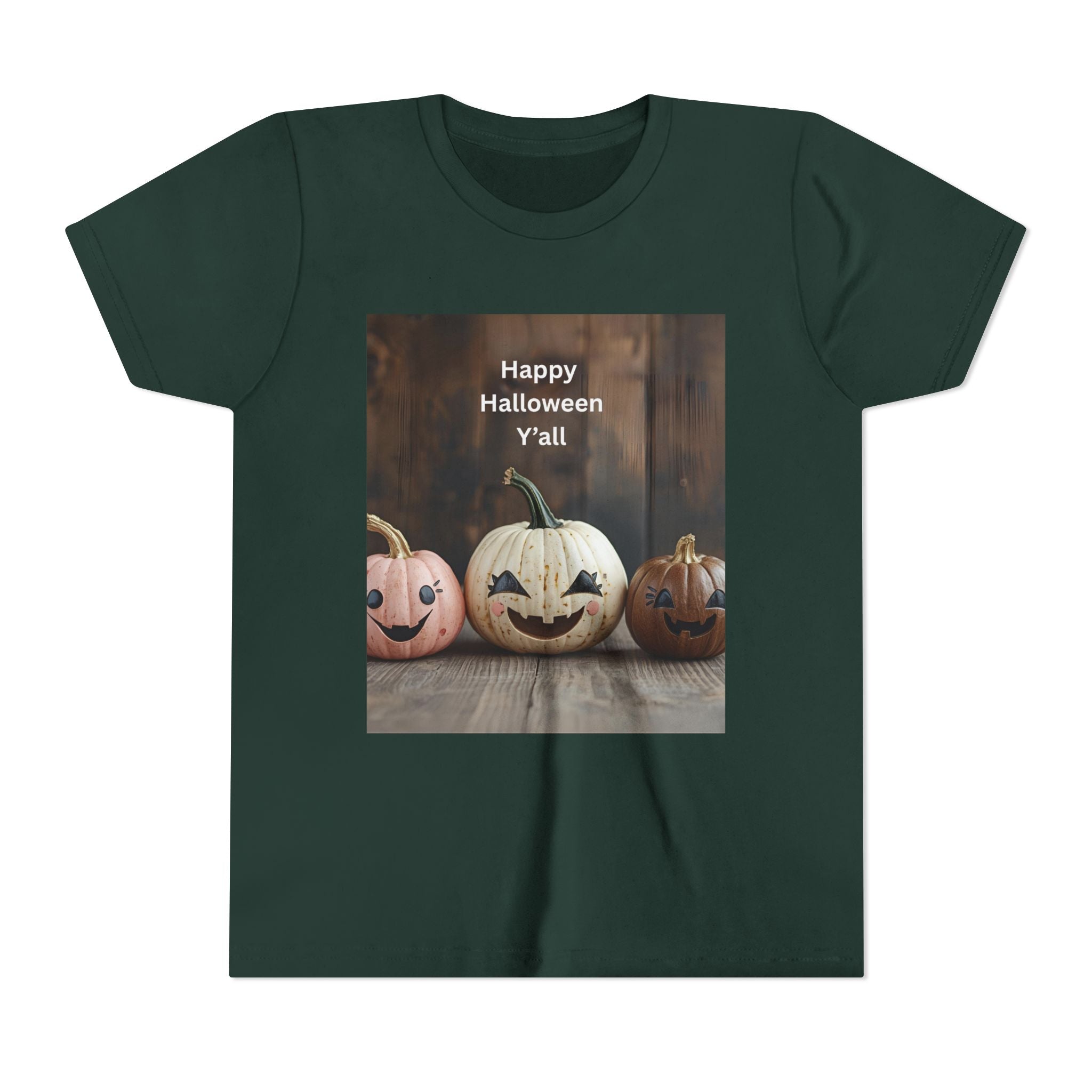 Happy Halloween Youth Tee, Kids Halloween Shirt, Pumpkin T-Shirt, Fall Festival Apparel, Trick or Treat Wear, Spooky Season Top