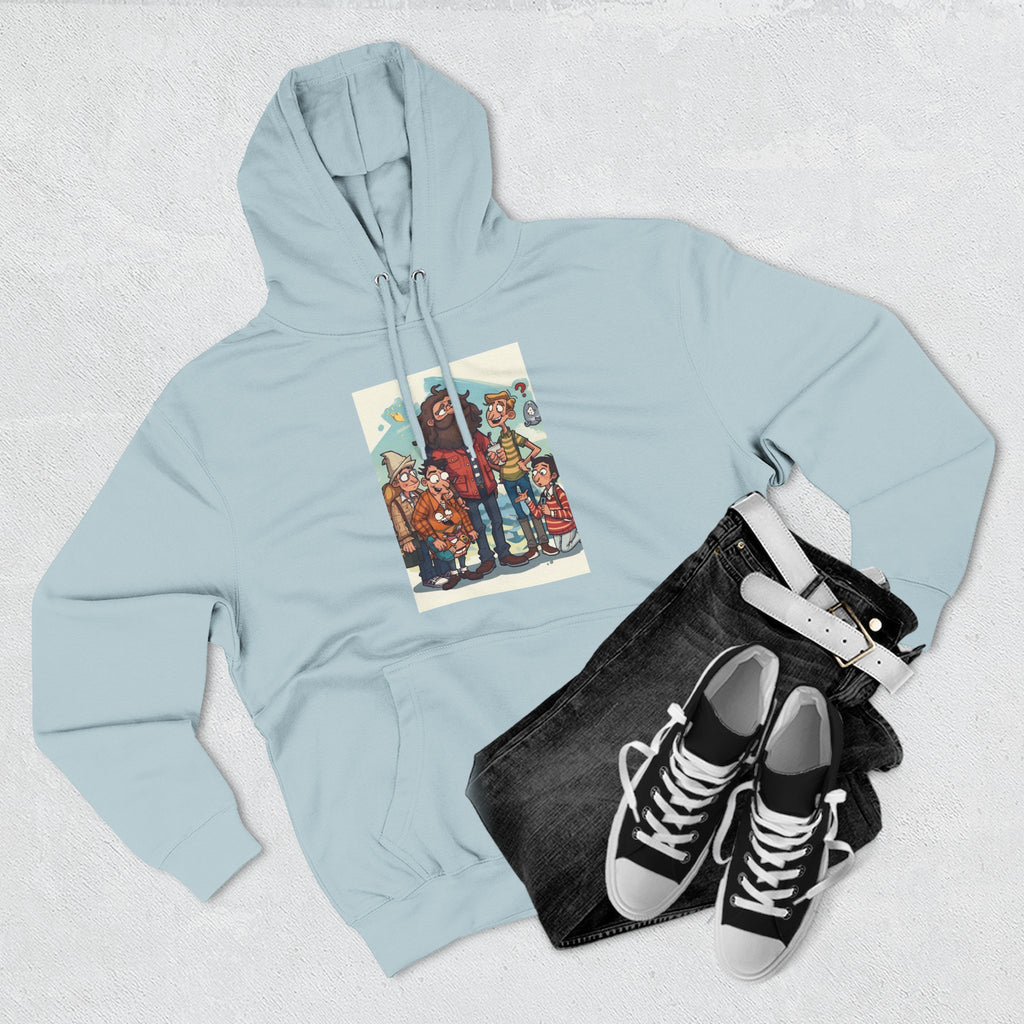 Cozy Family Fun Hoodie, Three-Panel Fleece Sweatshirt, Gift for Parents, Casual Wear, Holiday Apparel, Winter Fashion