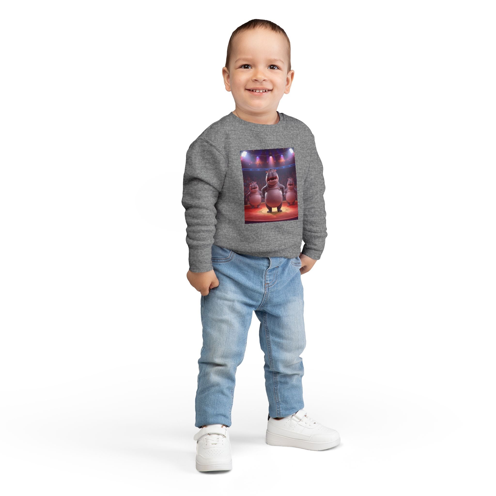 Hippo Funny Toddler Sweatshirt