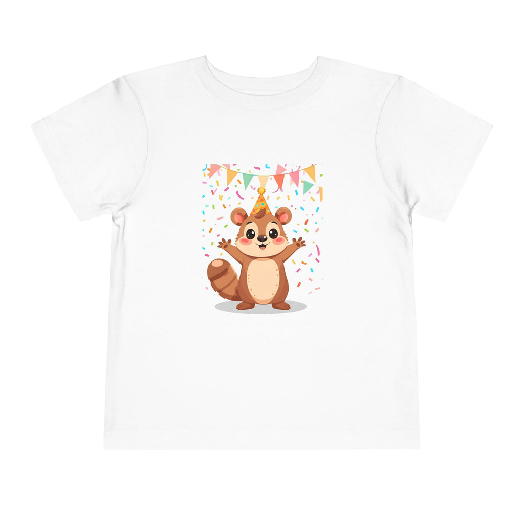 Party Animal With Squirl Toddler Short Sleeve Tee