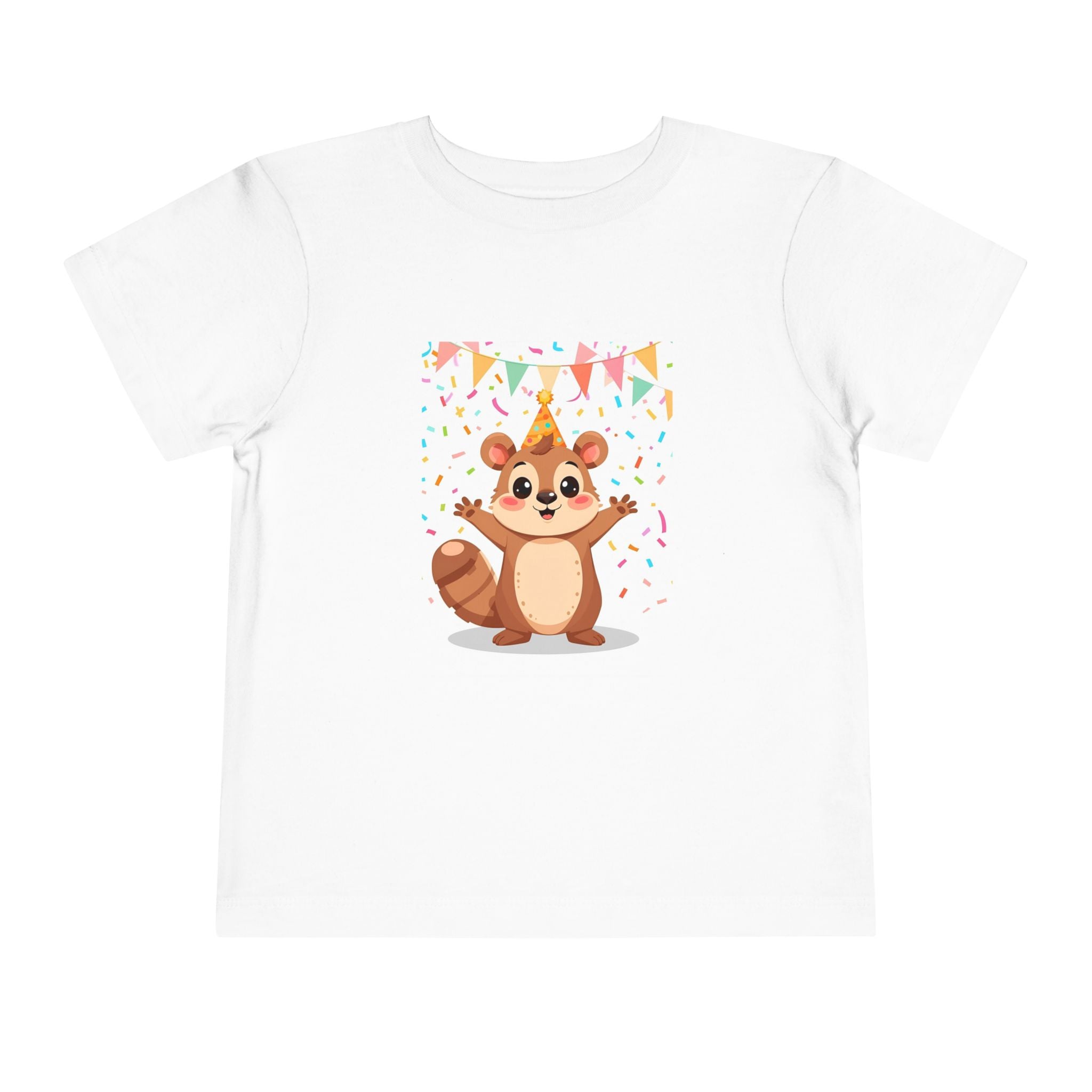 Party Animal With Squirl Toddler Short Sleeve Tee