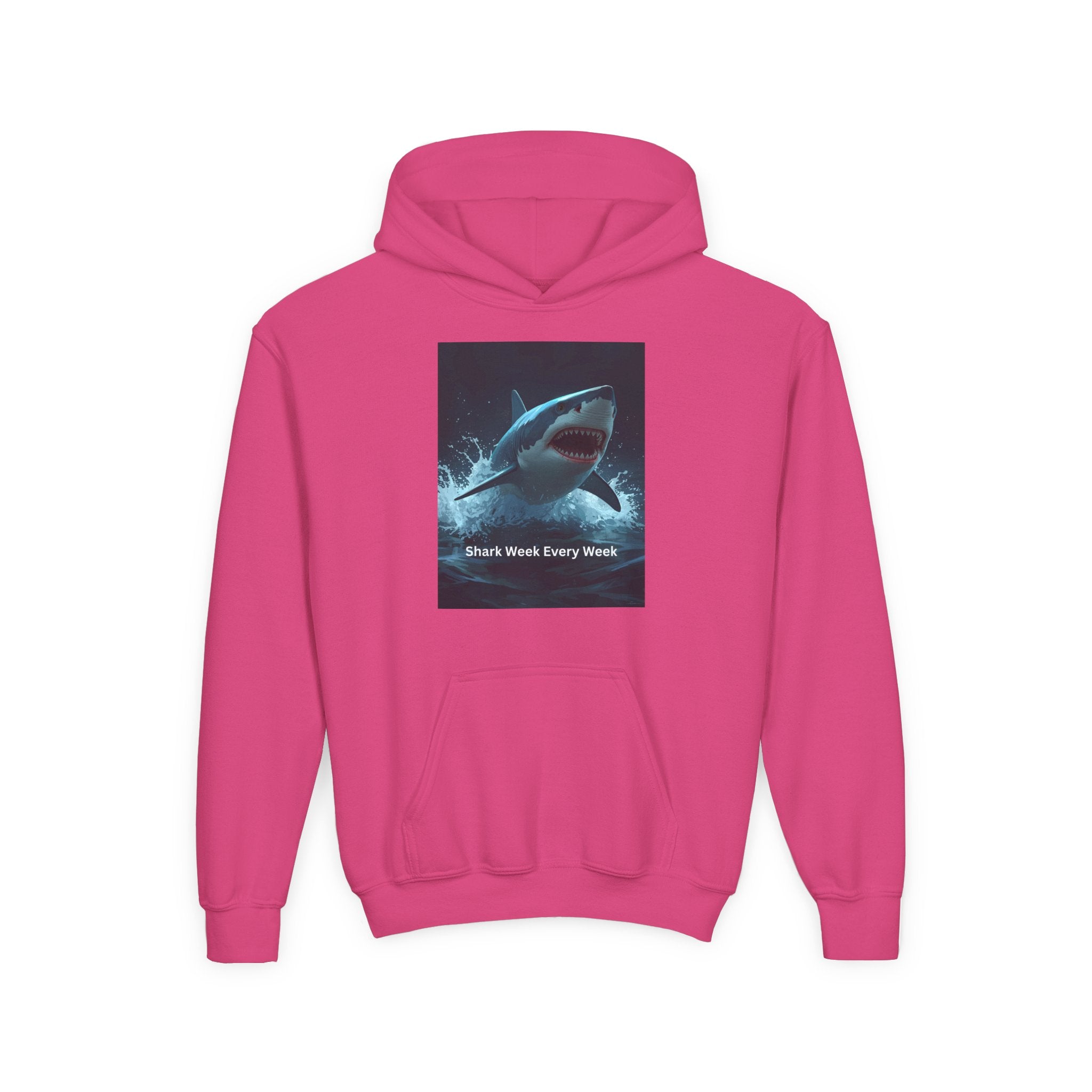 Shark Week Youth Hoodie - Fun, Comfortable Sweatshirt for Ocean Lovers, Kids Merchandise, Gift for Summer, Adventure Apparel, Sea Life Style