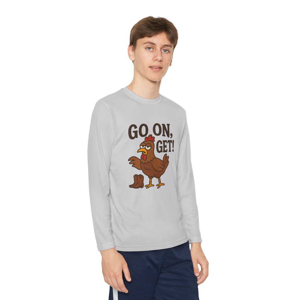 Go On Get Funny Youth Chicken Shirt