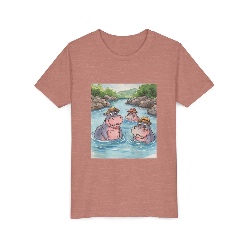 Hippo Cute Youth Short Sleeve Tee