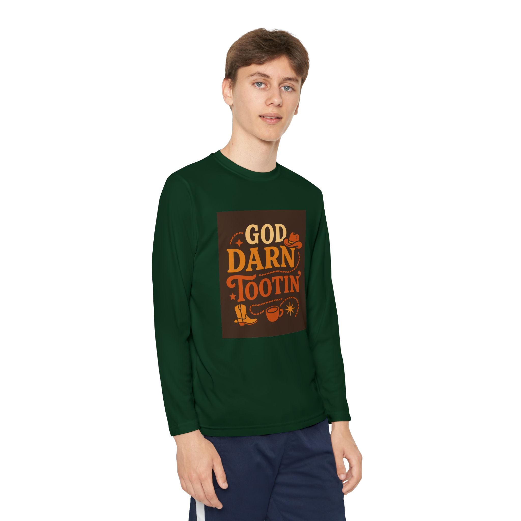 God Darn Tootin Youth Long Sleeve Competitor Tee