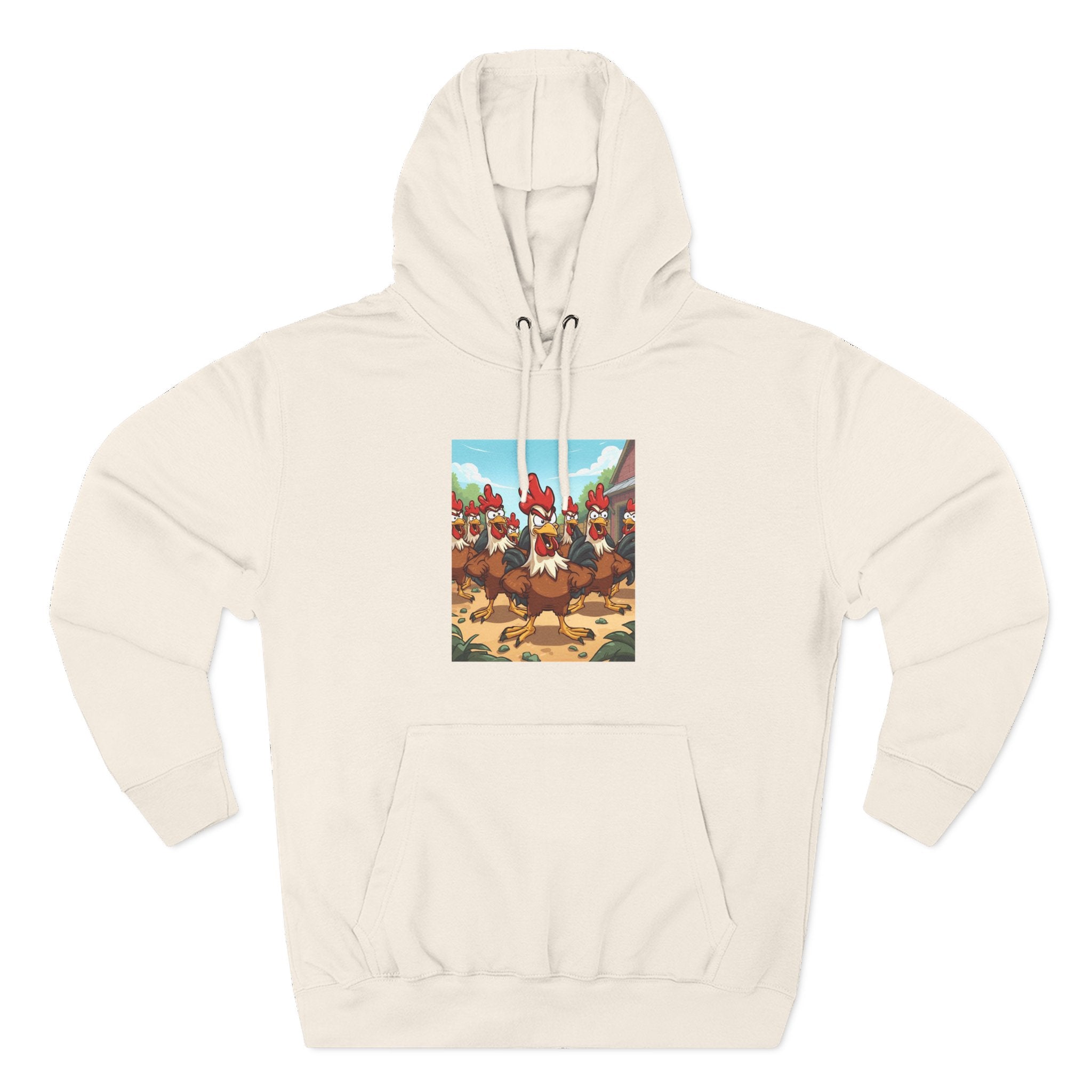 Chicken Funny Three-Panel Fleece Hoodie