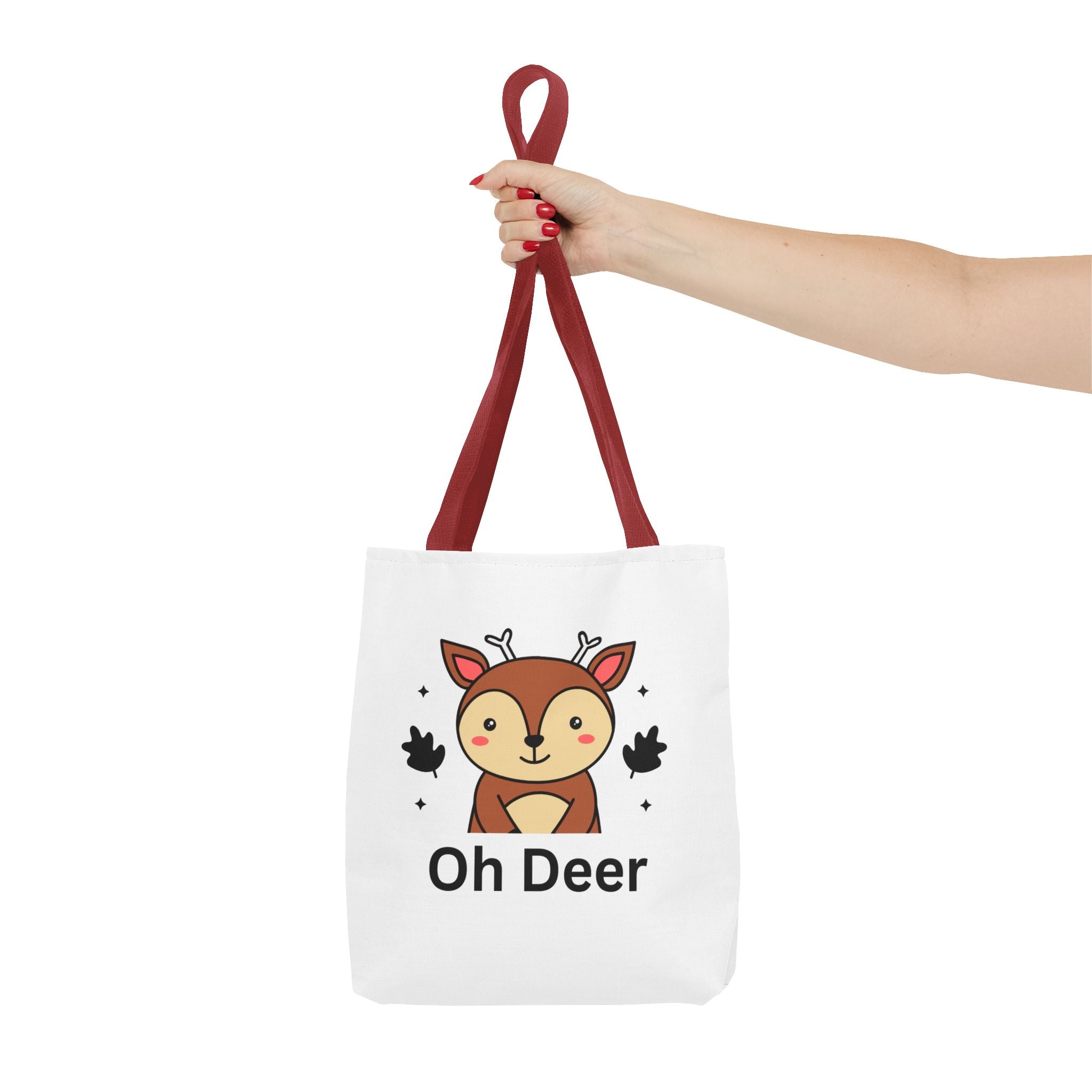 Oh Deer Cute Tote Bag - Forest Animal Lover Gift, Fun Shopper Bag, Eco-Friendly Tote, Animal Print Carryall, Unique Gift for Kids