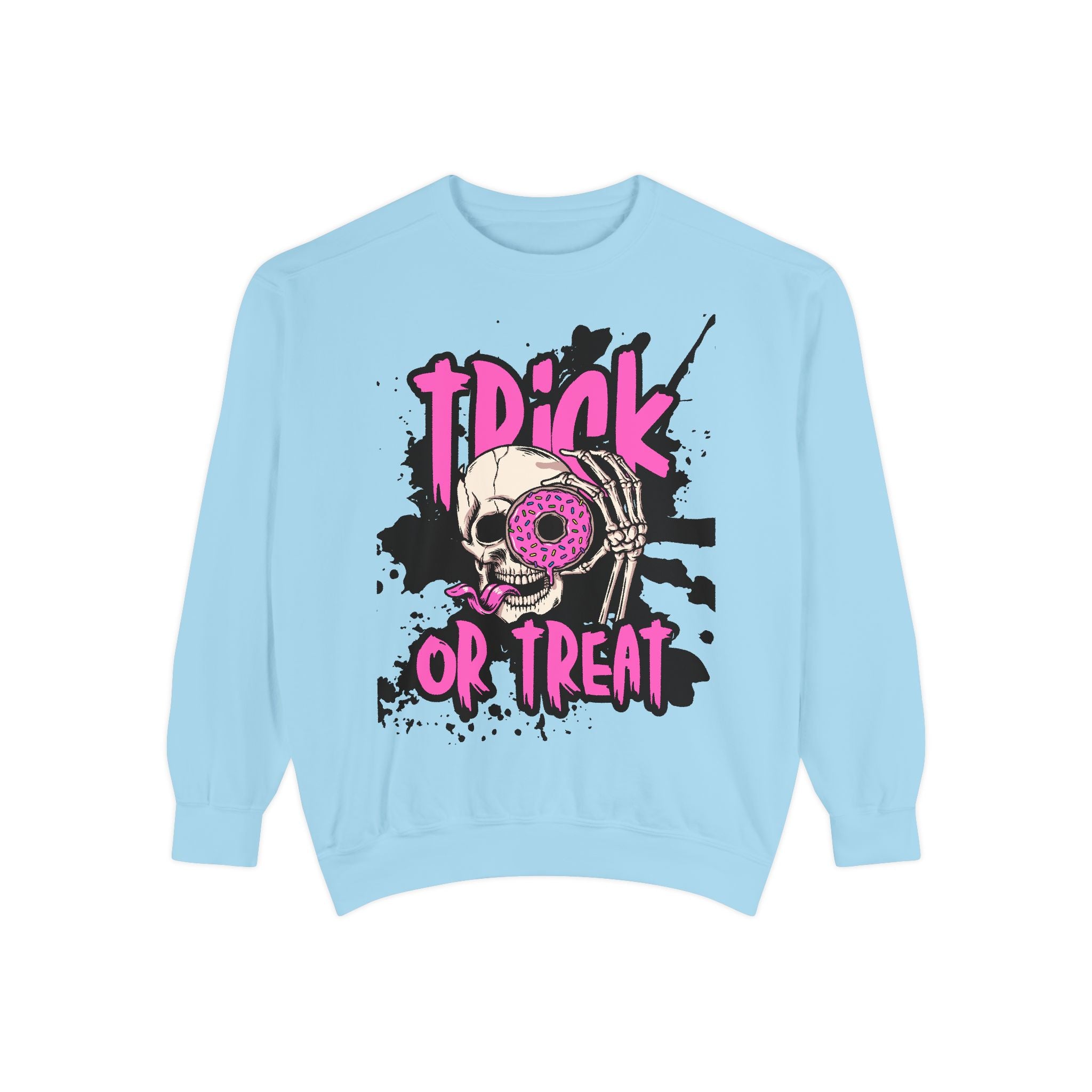 Trick or Treat Skull Unisex Garment-Dyed Sweatshirt