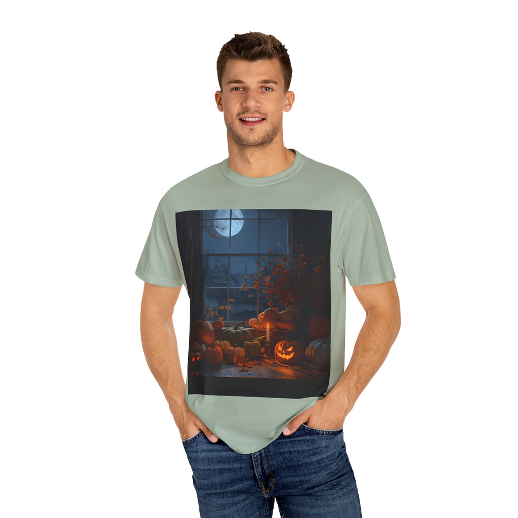 Spooky Autumn Pumpkin Vibes Halloween T-Shirt, Casual Fall Tee, Unisex Graphic Shirt, Pumpkin Lover Gift, Cozy Seasonal Apparel
