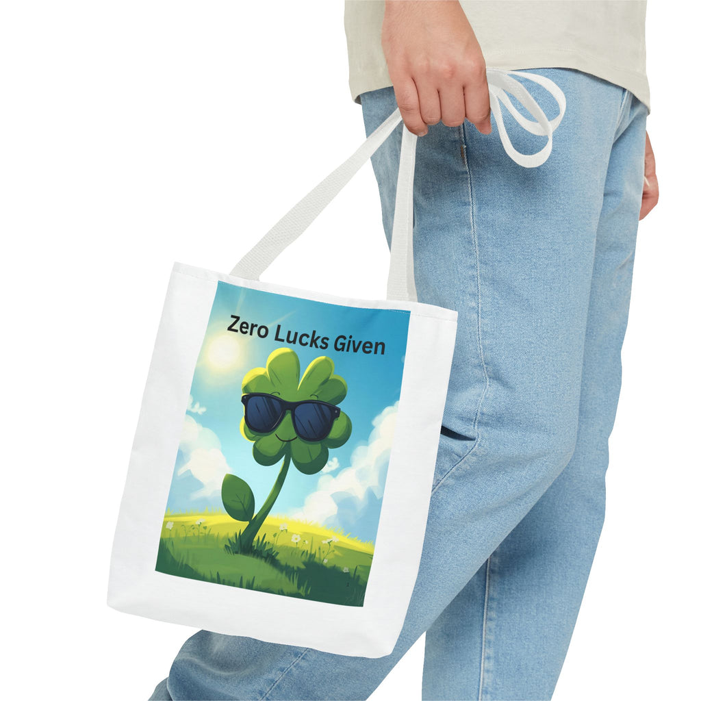 Zero Lucks Given Playful St. Patrick's Day Tote Bag, Fun Canvas Bag for Shoppers, Zero Lucks Given Bag, Gift for Friends, Travel Bag, Everyday Use