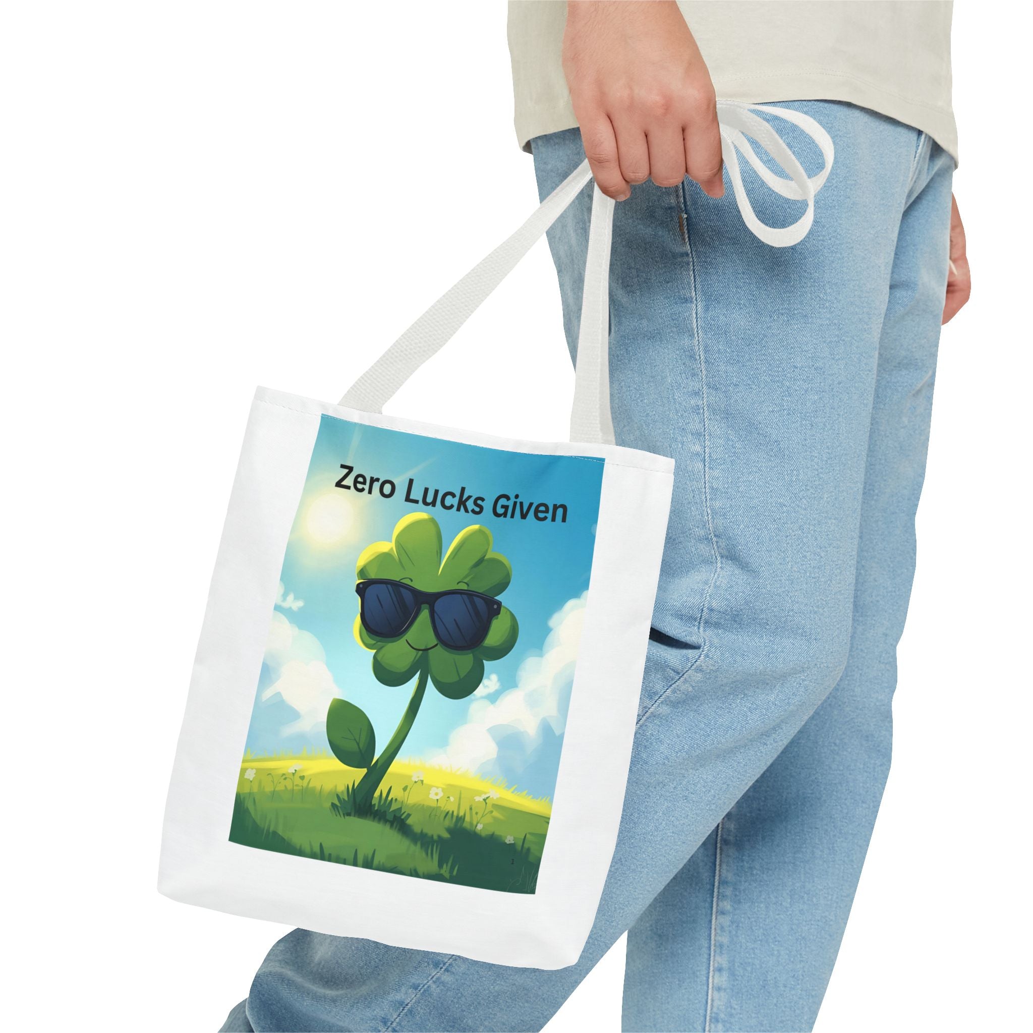Zero Lucks Given Playful St. Patrick's Day Tote Bag, Fun Canvas Bag for Shoppers, Zero Lucks Given Bag, Gift for Friends, Travel Bag, Everyday Use
