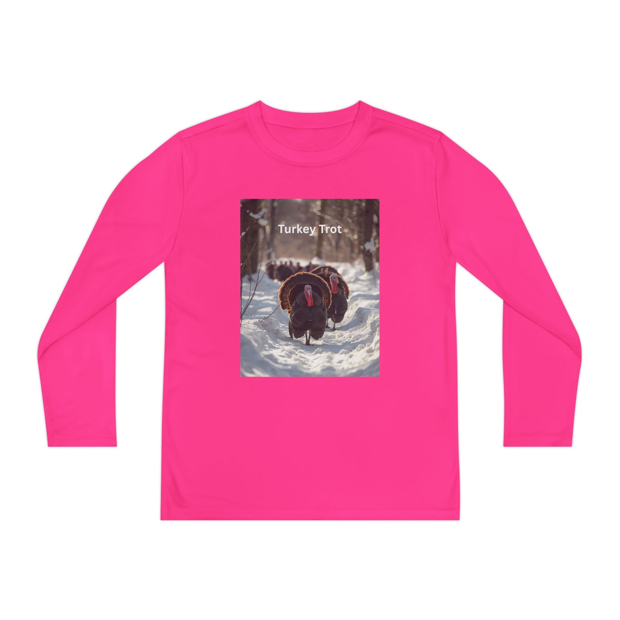 Youth Long Sleeve Turkey Trot Tee, Thanksgiving Shirt, Kids Running Shirt, Fall Apparel, Holiday Graphic Tee, Gift for Young Athletes