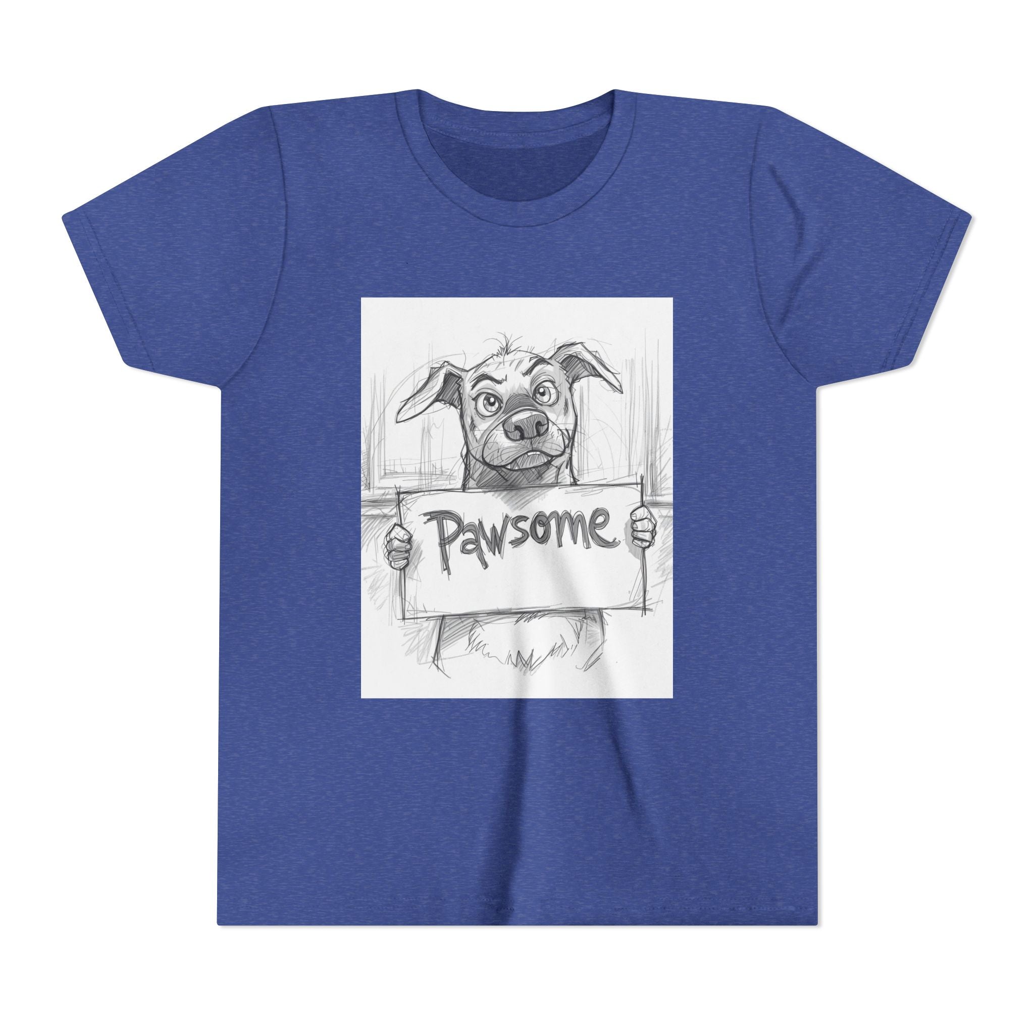 Pawsome Youth Tee - Adorable Dog Design, Gift for Animal Lovers, Birthday, Back to School, Fun Pet Shirt, Kids' Fashion